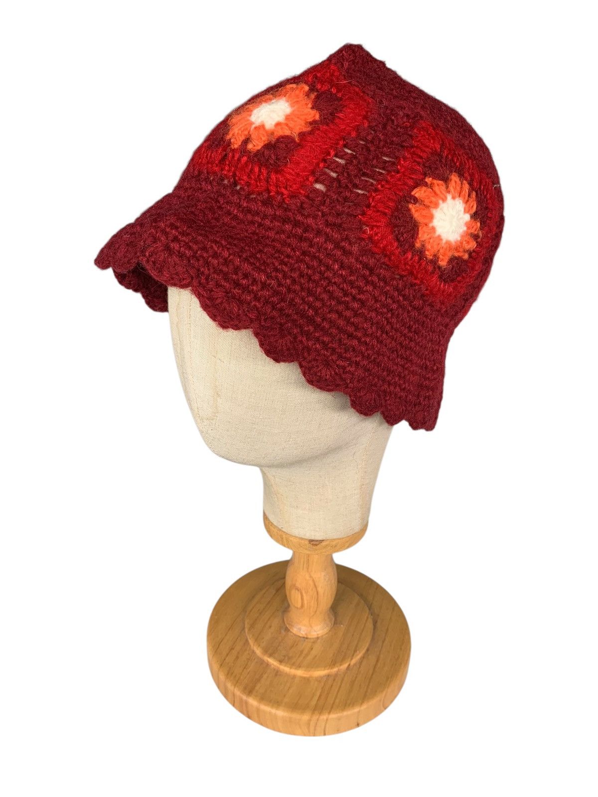Kapital Knitted Crochet Handmade flower design Bucket Hats Size ONE SIZE - 2 Thumbnail