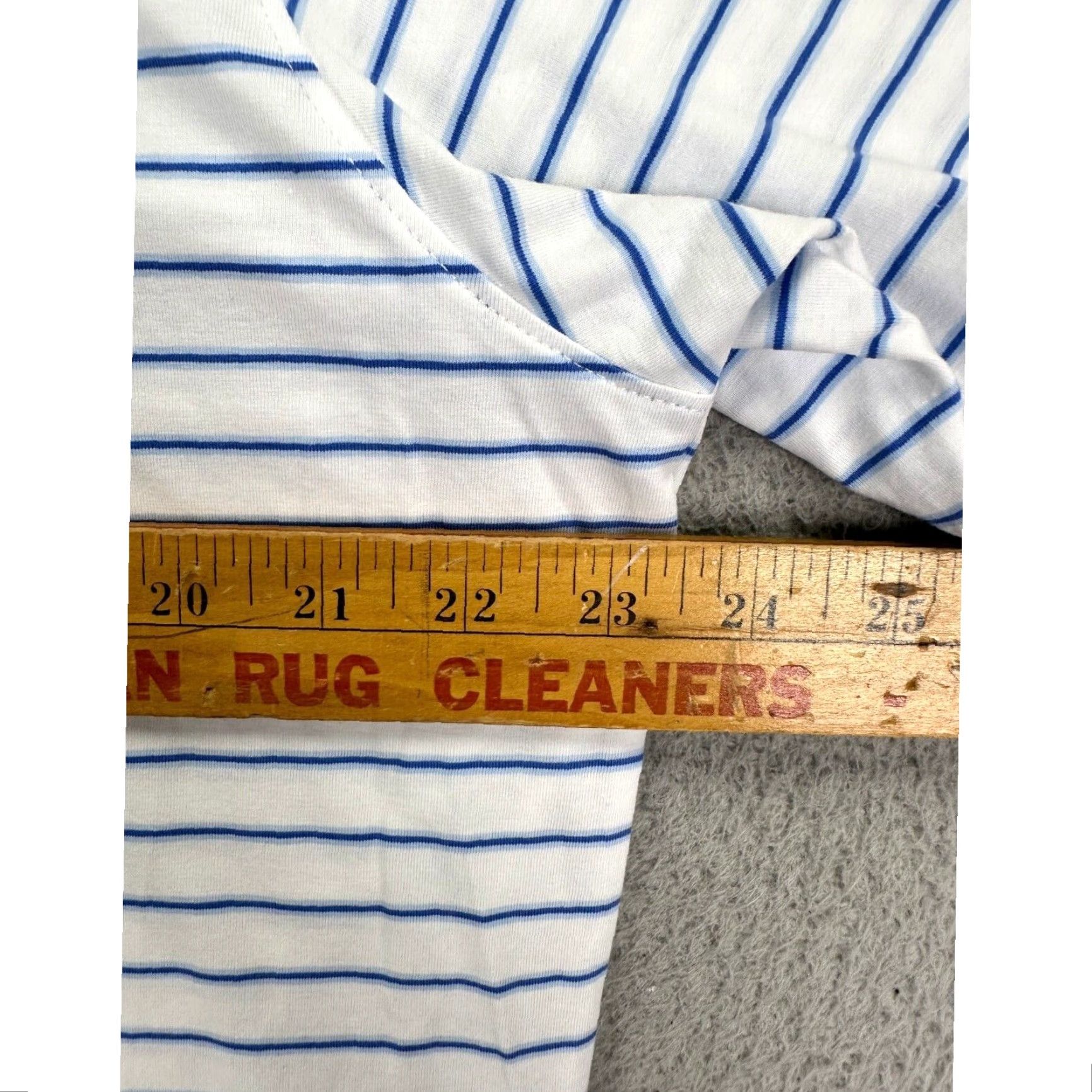 Vintage B. Draddy Polo Shirt Adult Large Blue Striped Pima Cotton Blend Rugby Casual Men Size US L / EU 52-54 / 3 - 7 Thumbnail