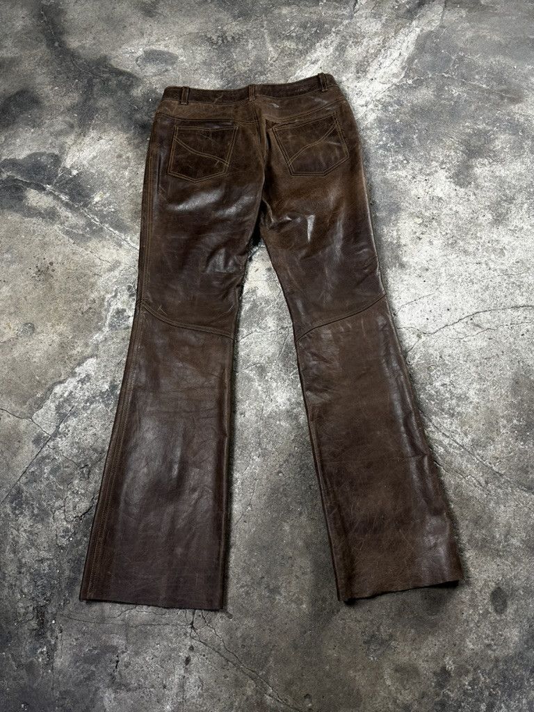 Vintage Vintage Y2k Leather Flaired Bootcut Pants 2000s 00s Size US 32 / EU 48 - 5 Thumbnail
