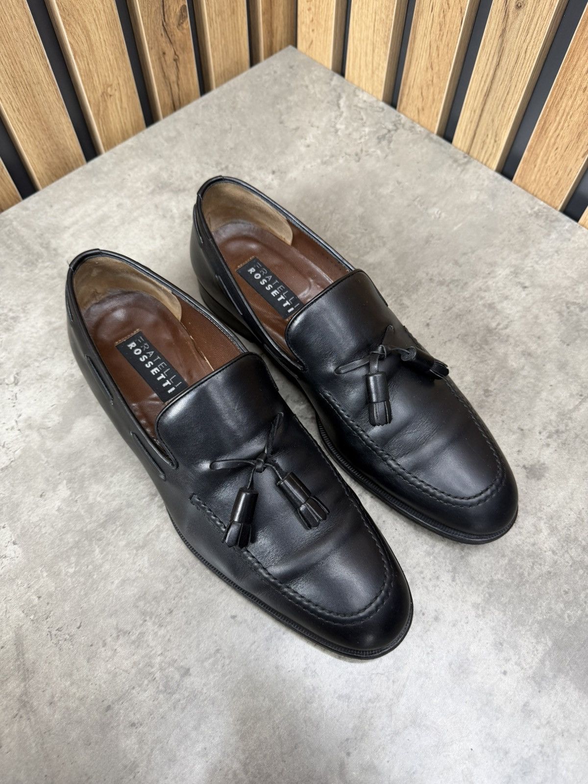 Fratelli Rossetti Fratelli Rossetti Black Tassel Loafers Men’s Size 8 1/2 Size US 9.5 / EU 42-43 - 8 Thumbnail