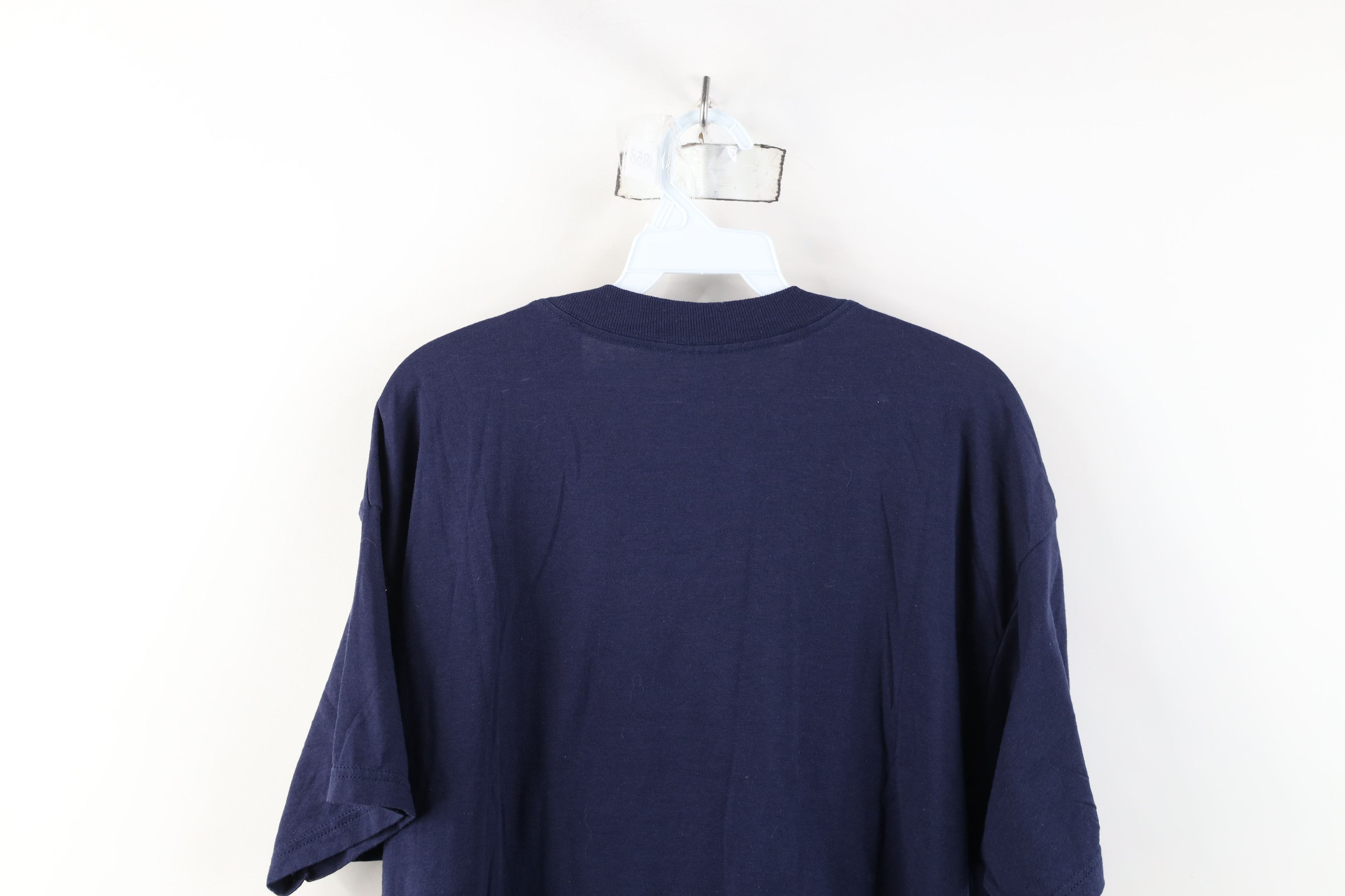 Vintage Vintage 90s Streetwear Pocket Short Sleeve T-Shirt Navy Blue Size US XXL / EU 58 / 5 - 13 Thumbnail