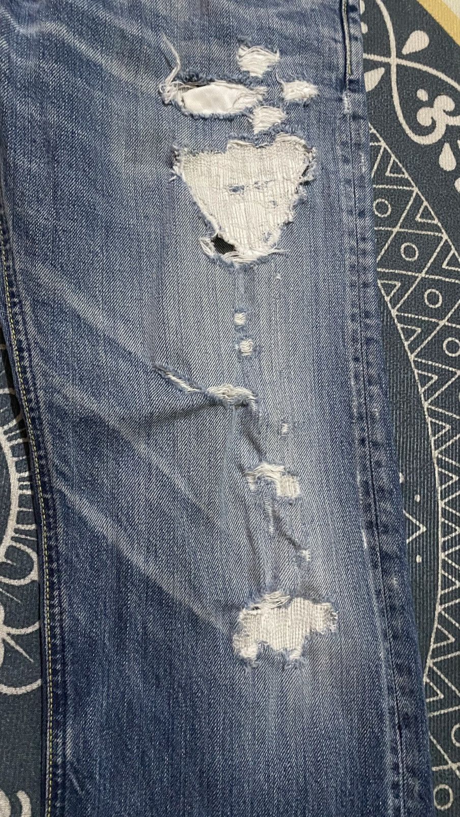 Blue Blue Japan Distressed Blue Blue King Of The Blue Jeans Size US 30 / EU 46 - 4 Thumbnail