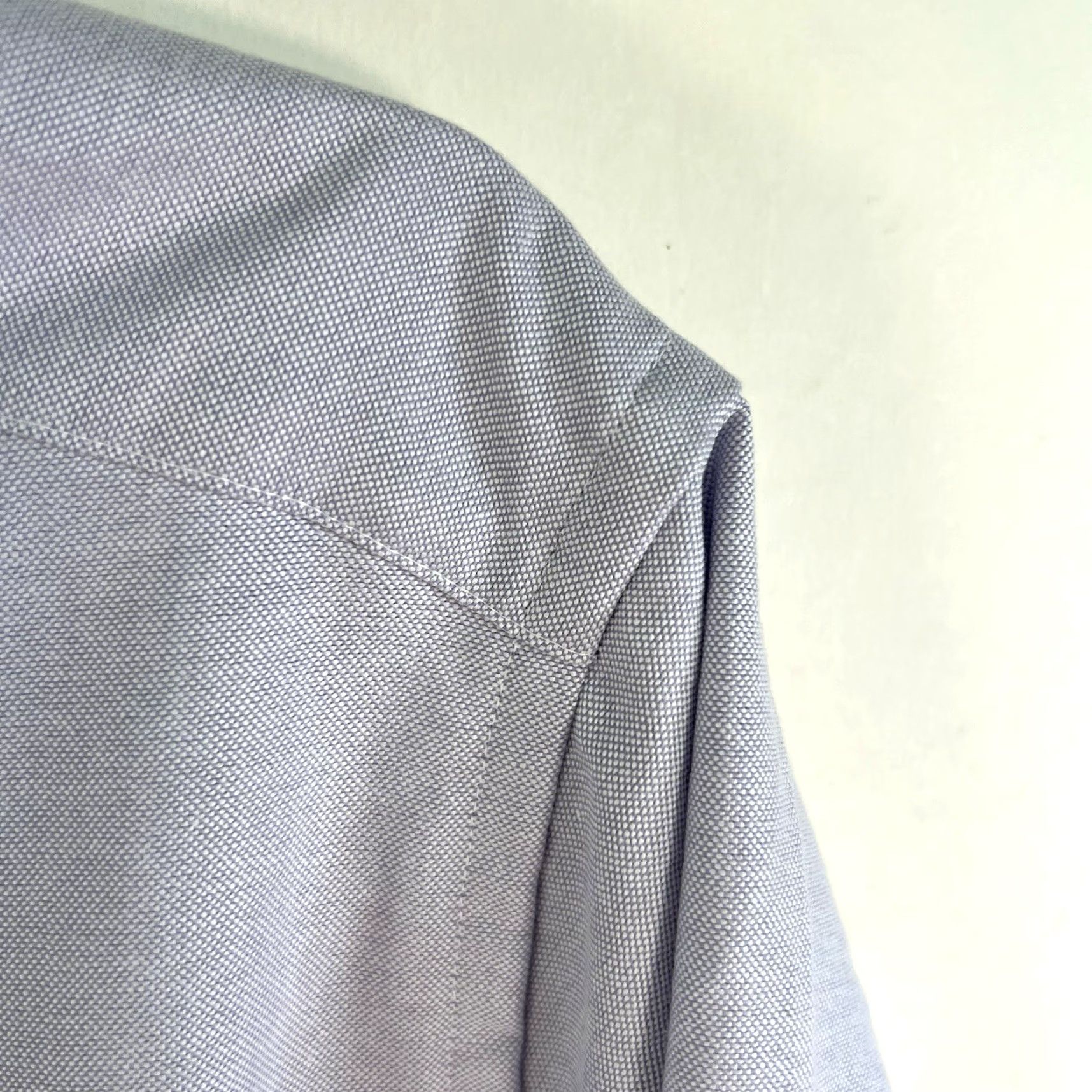 CLOT Proper Cloth Solid Blue Button-Down Shirt Men's 4XL Cotton Long Sleeve Casual Size US XXL / EU 58 / 5 - 2 Thumbnail