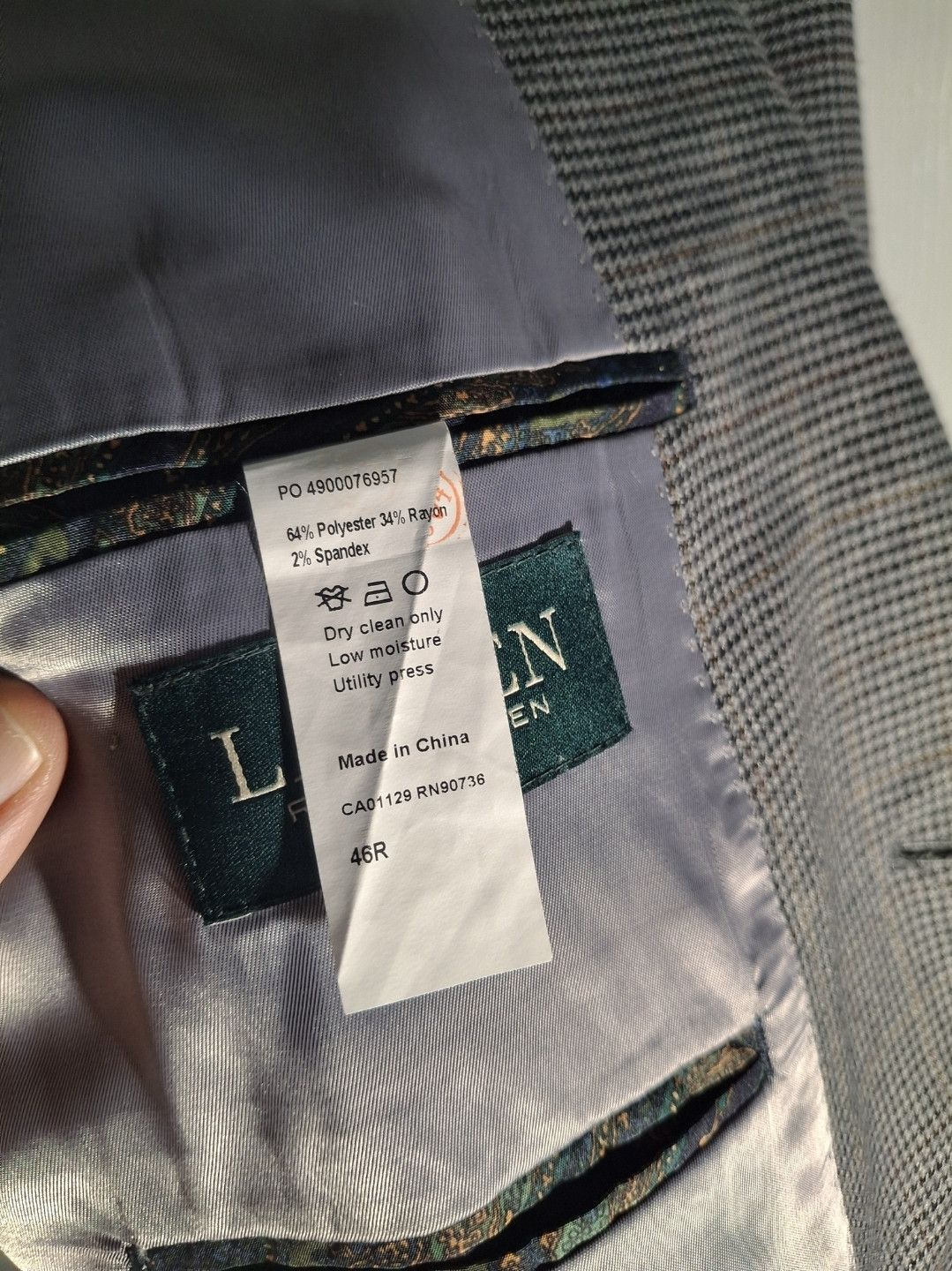 Ralph Lauren Lauren By Ralph Lauren - Gray Two-Button Blazer Size 46R - 4 Thumbnail