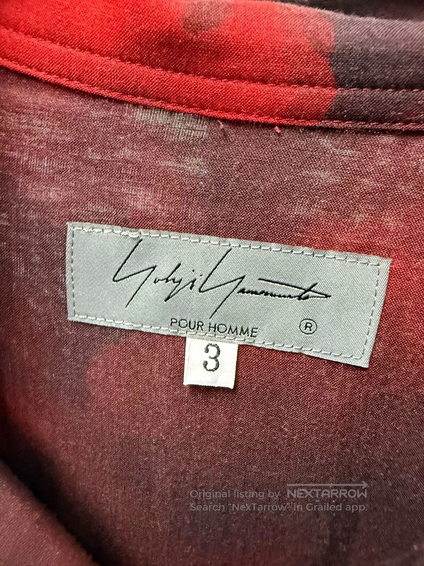 Yohji Yamamoto Yohji Yamamoto Pour Homme Red Shirt. Size US XXL / EU 58 / 5 - 4 Thumbnail
