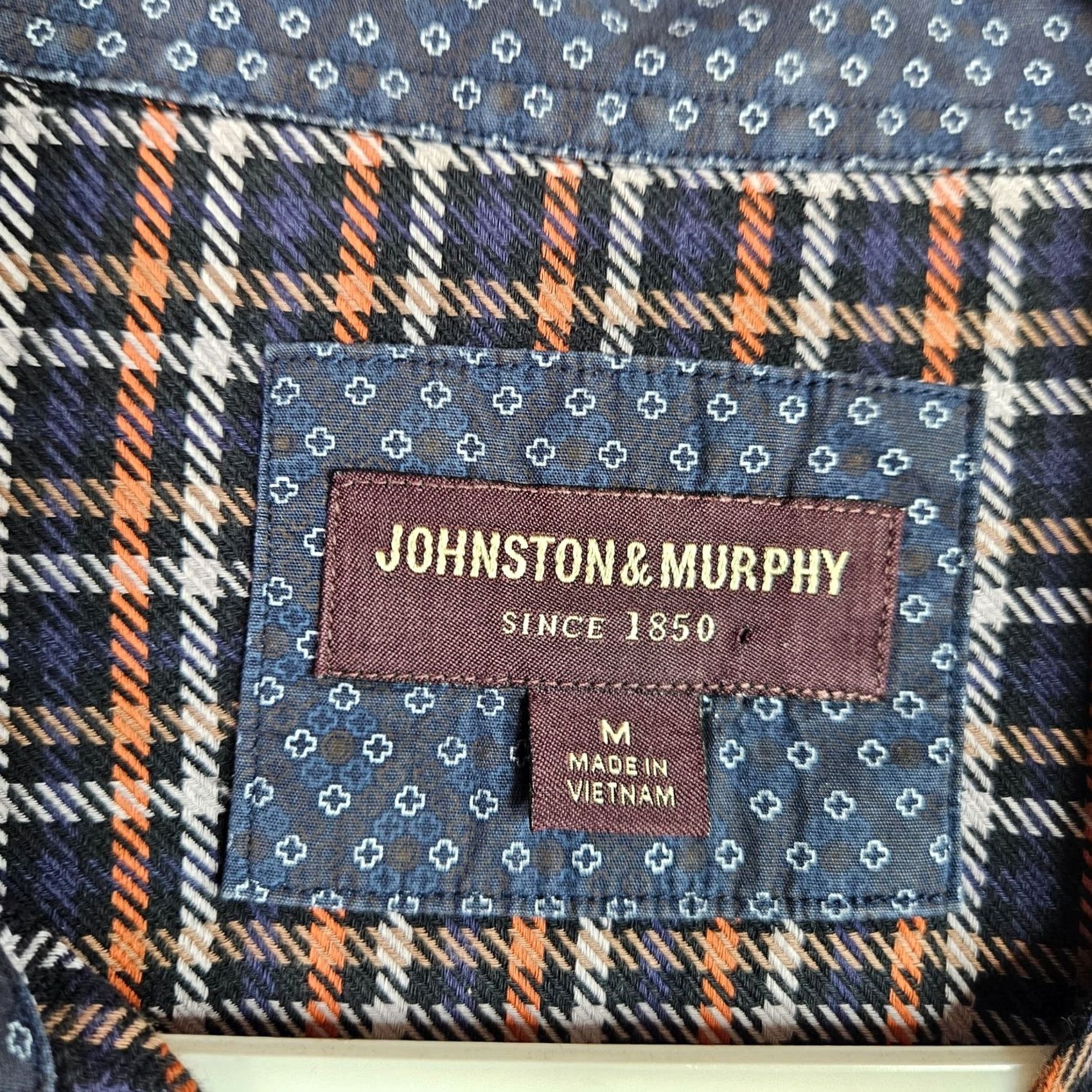 Johnston & Murphy Johnston & Murphy Plaid Shirt Men’s M Long Sleeve Button Up 100% Cotton Size US M / EU 48-50 / 2 - 3 Thumbnail