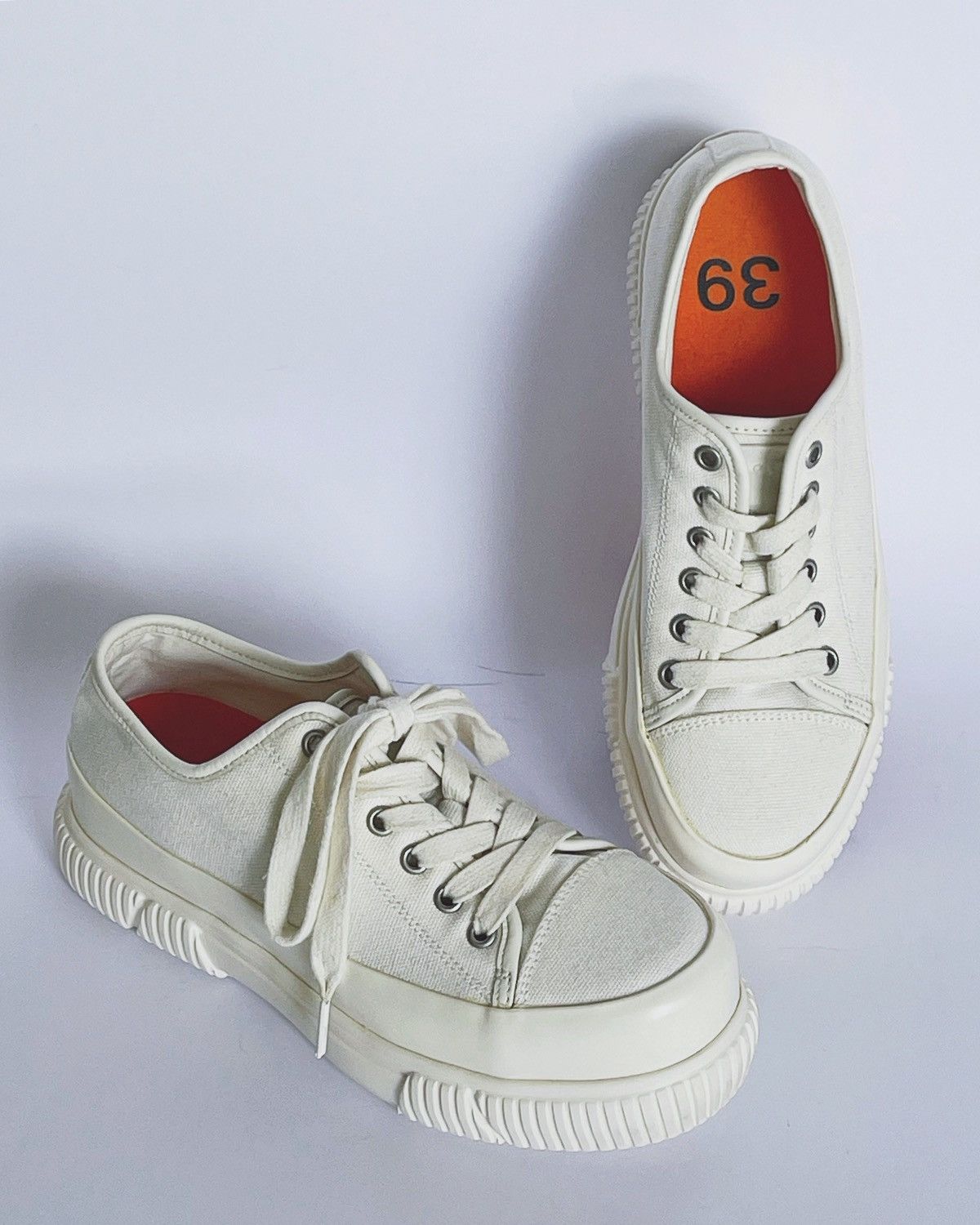 image of Both Off-White Classic Platform Low Sneakers, Women's (Size 8)