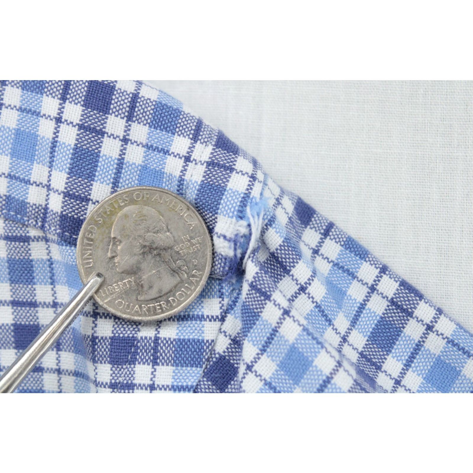 Polo Ralph Lauren Polo Ralph Lauren Shirt Mens Large White Blue Tattersall Flesh Pony Long Sleeve Size US L / EU 52-54 / 3 - 2 Thumbnail