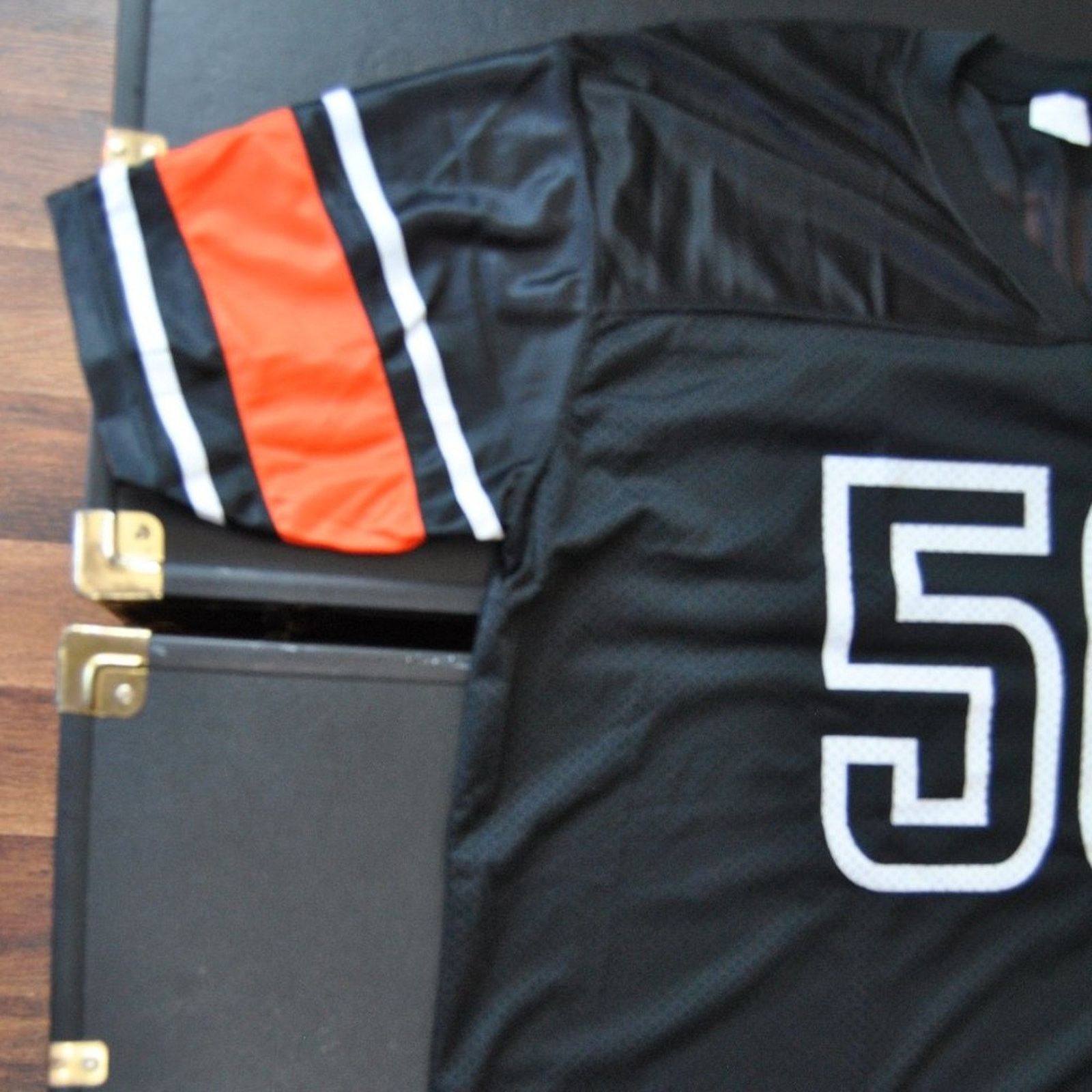 Jagermeister Jägermeister X-Large Black and Orange #56 Football Jersey Size US XL / EU 56 / 4 - 4 Thumbnail