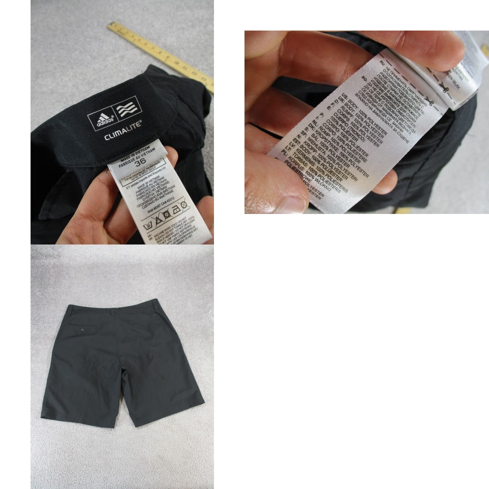 Adidas Adidas Shorts Mens 36 Climalite Black Lightweight Chino Sport Outdoor Casual Workwear 90s Mens Size US 36 / EU 52 - 8 Thumbnail