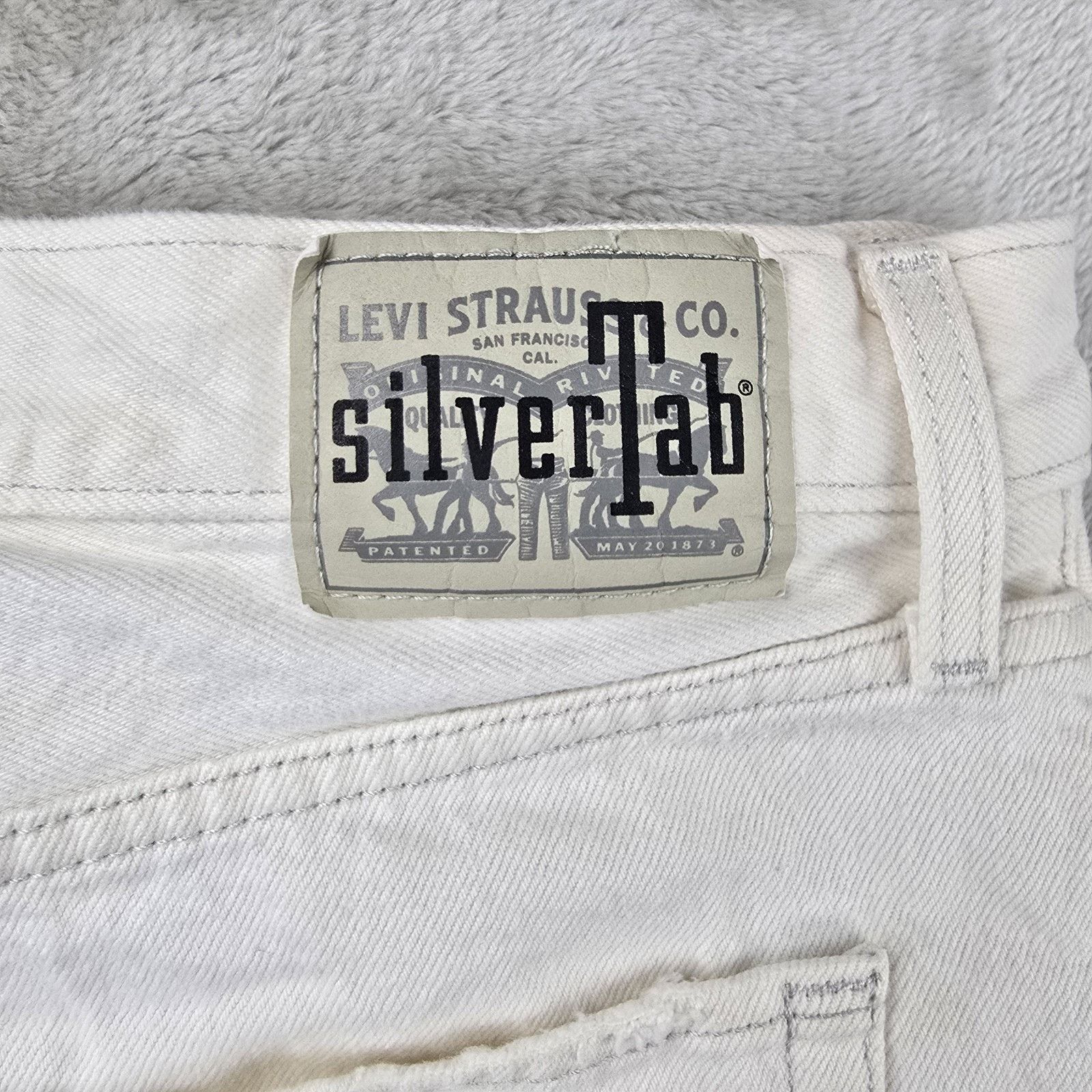 Levi's Levis Silver Tab 94 Baggy Jeans Womens 30 (Fits 32x30) White Size 30" / US 8 / IT 44 - 12 Thumbnail