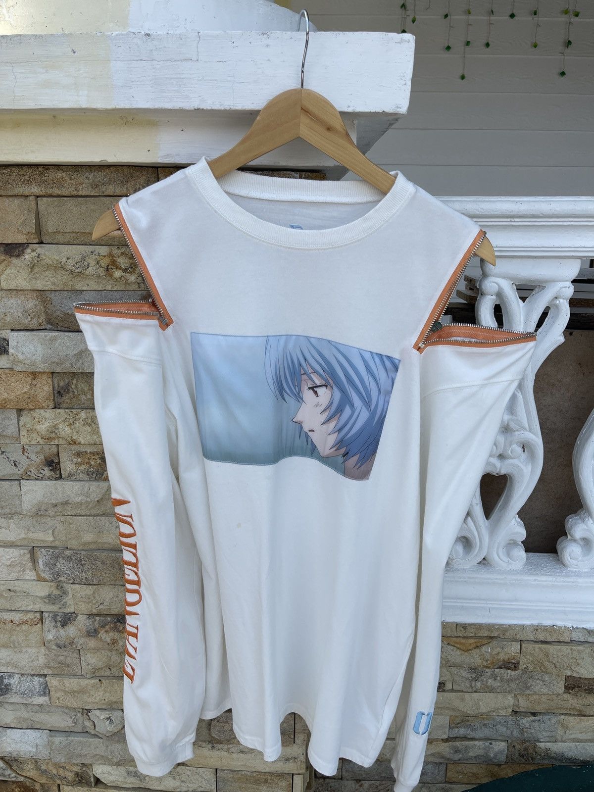 Anime Last Drop🔥Rare🔥Vintage Evangelion Zipper Long Sleeve T-Shirt Size US L / EU 52-54 / 3 - 1 Thumbnail