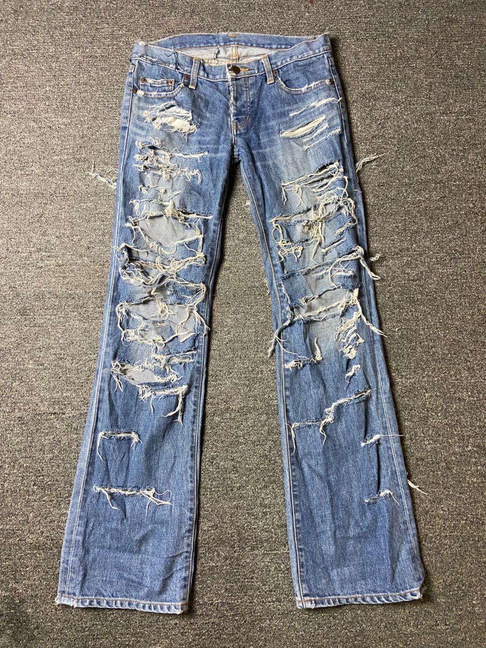 Japanese Brand × Vintage Material Girl Destroyed Distressed Denim Ripped Jeans (123) Size 30" / US 8 / IT 44 - 1 Thumbnail