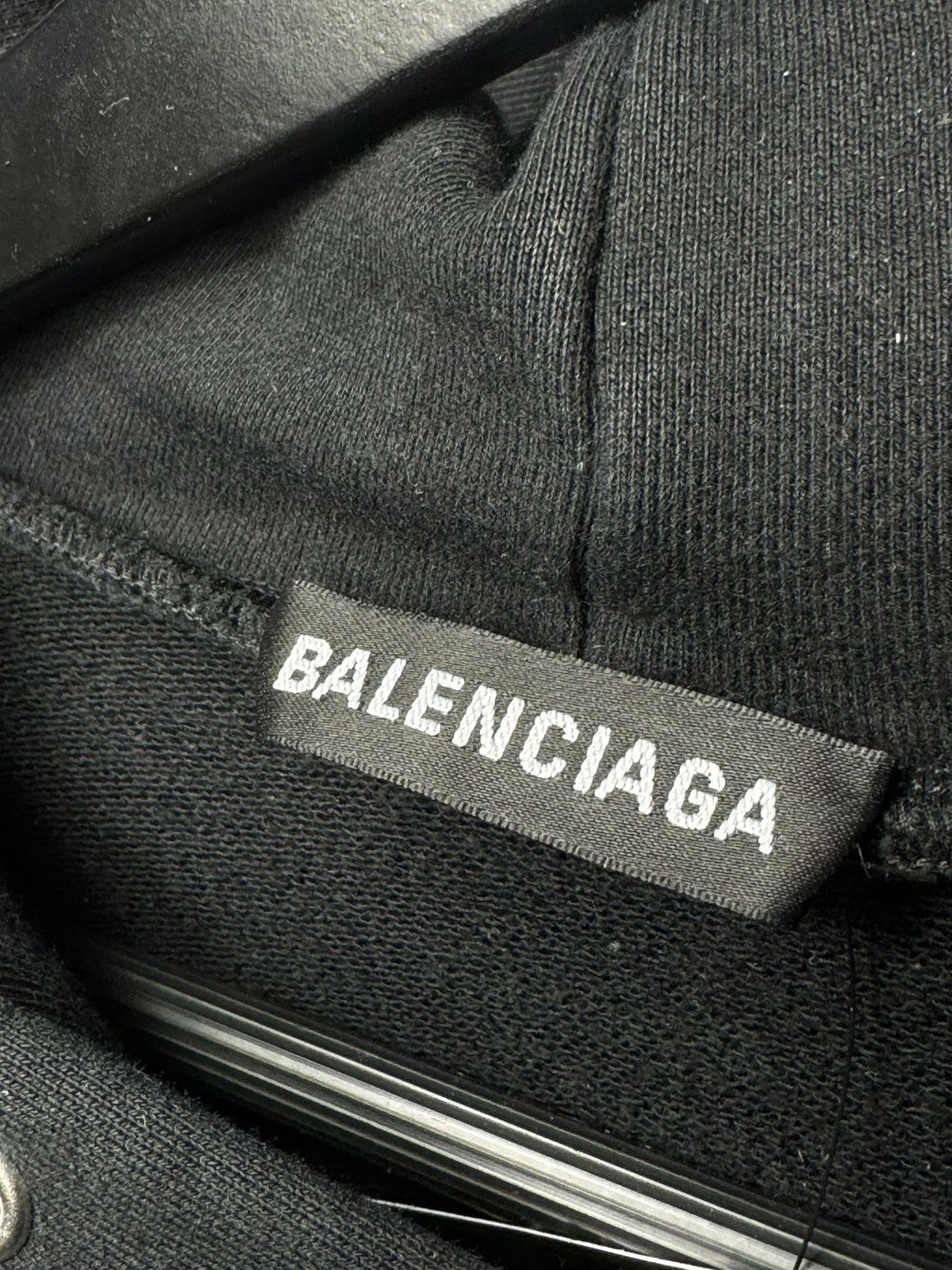 Balenciaga Balenciaga Crew Logo Spellout Black Hoodie Size US M / EU 48-50 / 2 - 4 Thumbnail