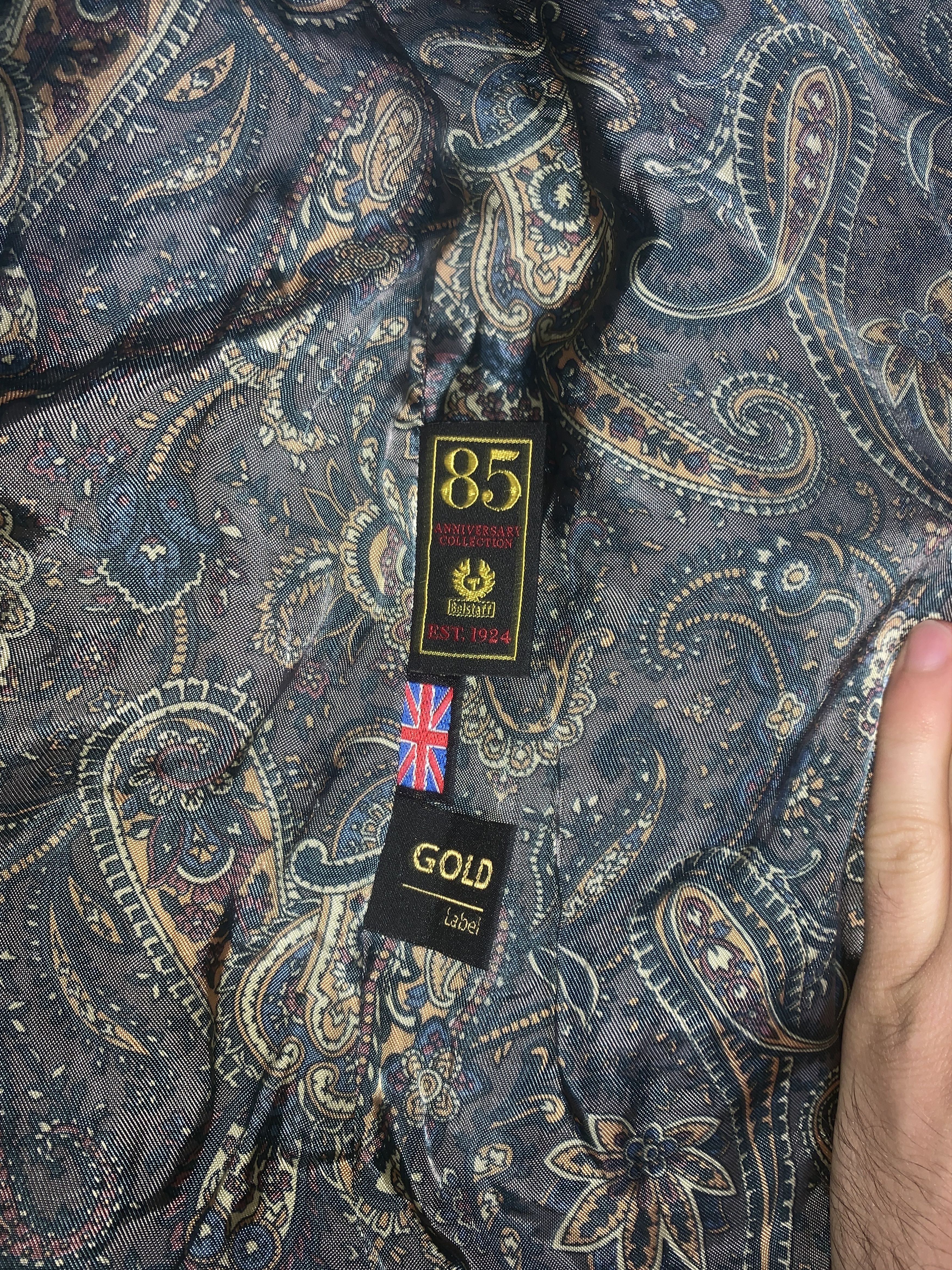Belstaff Wax 85 Anniversary Gold Label Light Fur Size 40 S