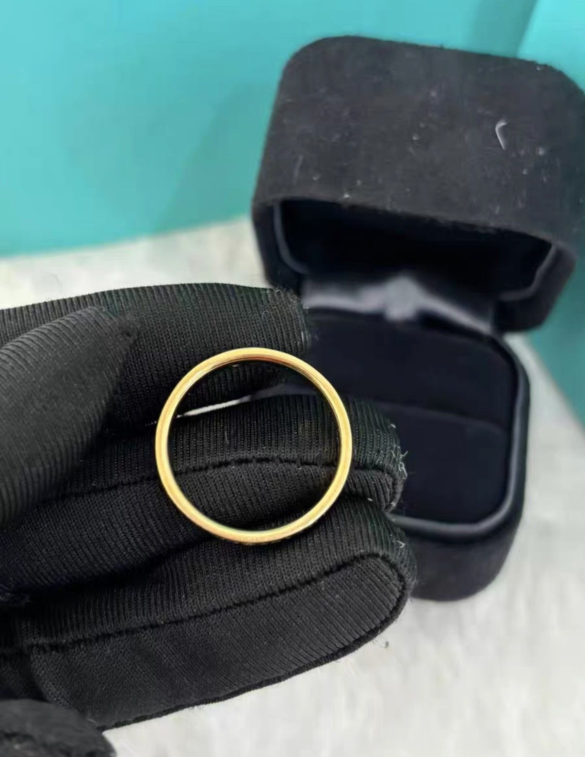 Tiffany & Co. Tiffany & Co. 18K gold ring with three diamonds J38 Size ONE SIZE - 5 Thumbnail
