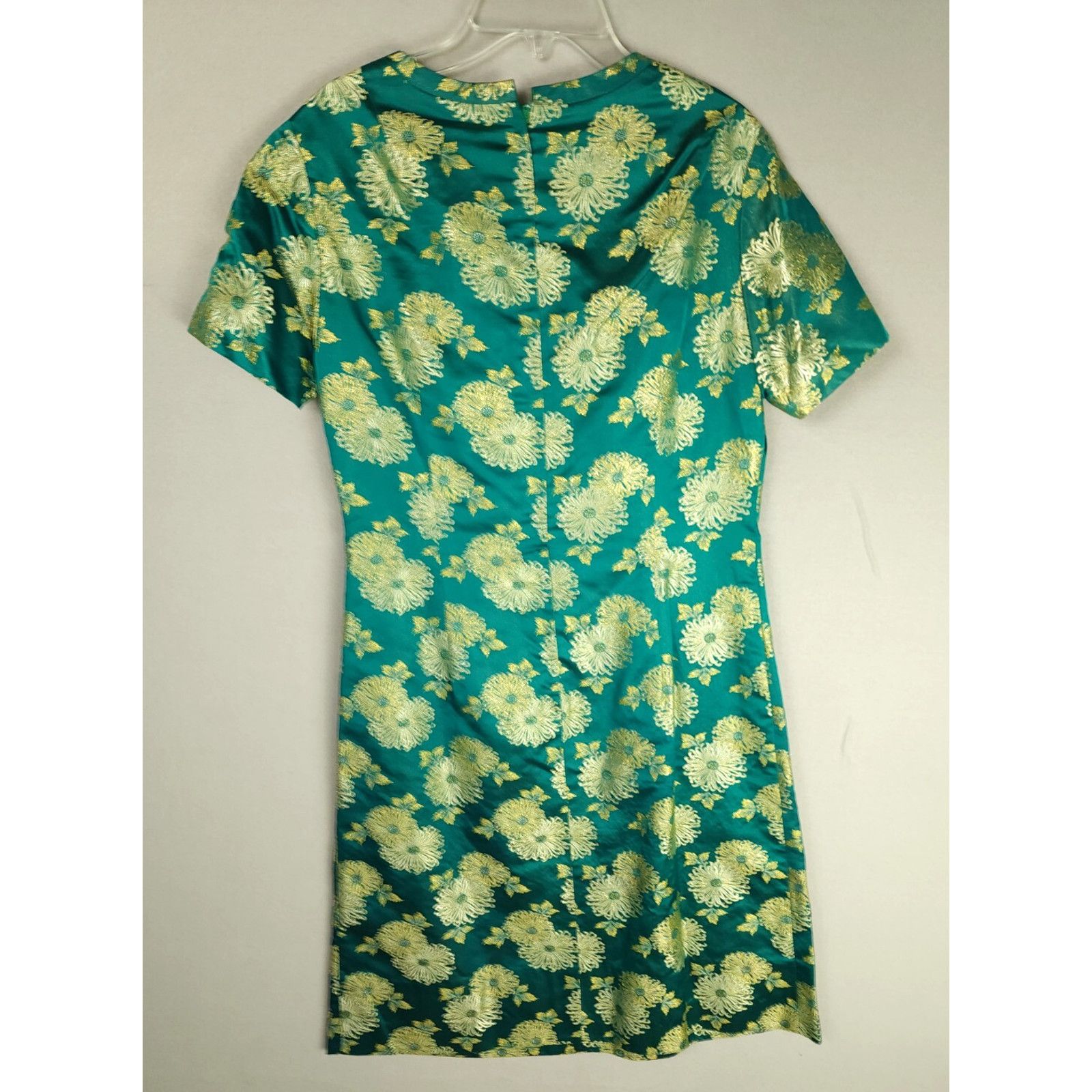Vintage Ying Tai Ltd Green/Gold Chinese Floral Dress w/Jacket Size S / US 4 / IT 40 - 7 Thumbnail