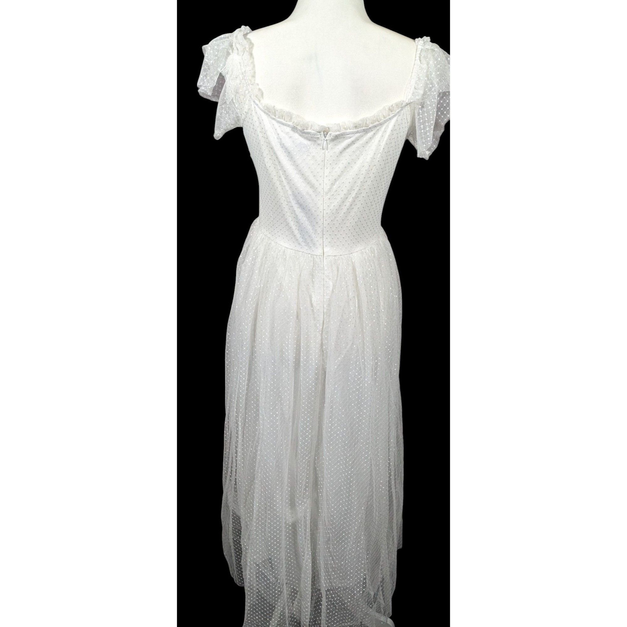 Lulus Lulus Regal Radiance Whimsical White Tiered Bustier Dress Si Size XL / US 12-14 / IT 48-50 - 2 Thumbnail