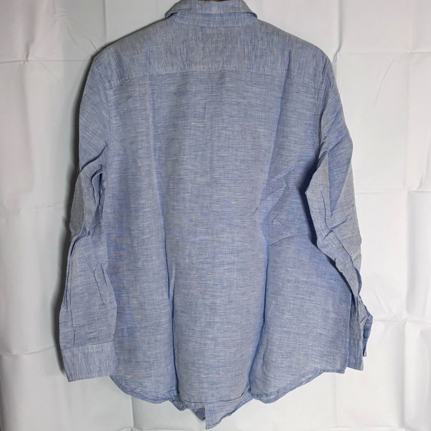 Chaps Chaps Shirt Size 2X Blue Linen Cotton Easy Care Button Up Long Sleeve Women's Size XXL / US 16-18 / IT 52-54 - 2 Thumbnail