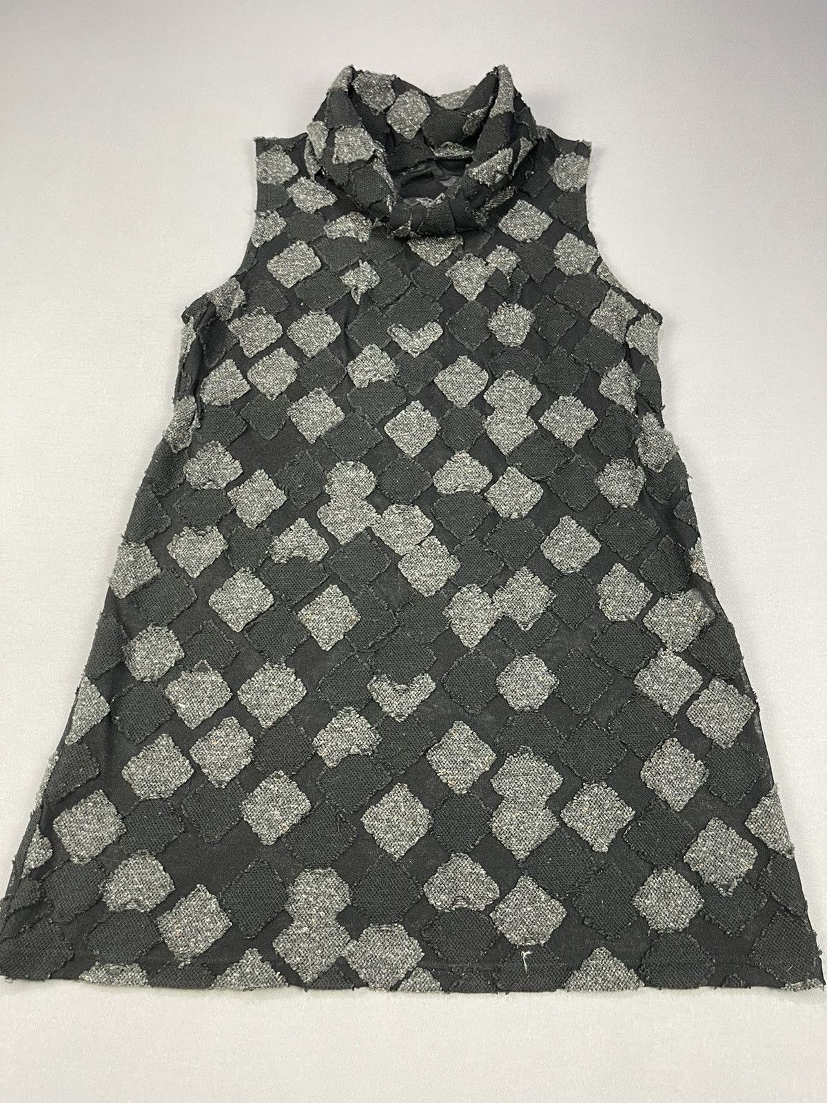 Hiroko Koshino Homme RARE🔥HIROKO BIS BLACK AND GREY PATCH SLEEVELESS Size L / US 10 / IT 46 - 2 Thumbnail