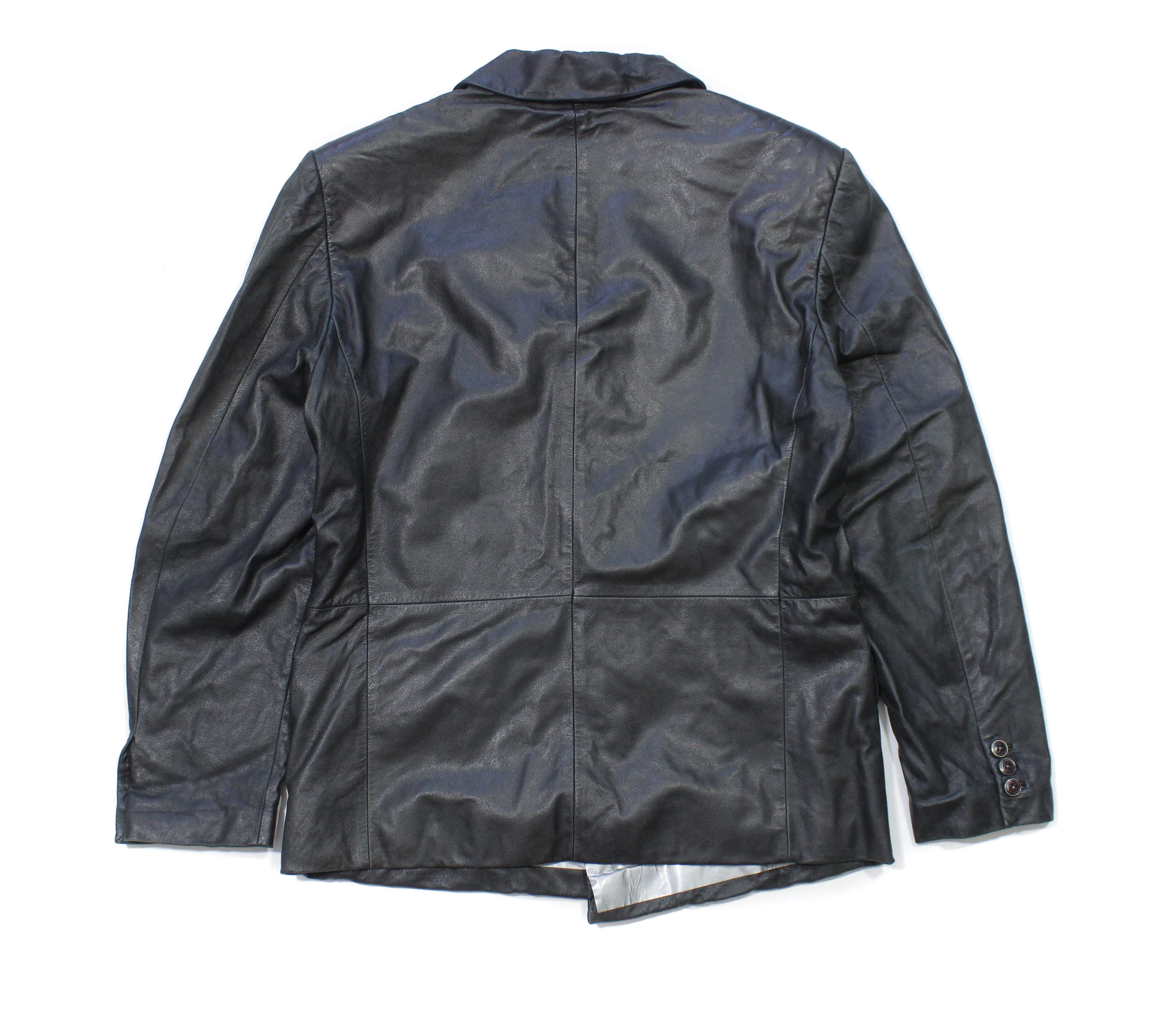Versace 90S Leather Jacket Vintage Size US L / EU 52-54 / 3 - 3 Thumbnail