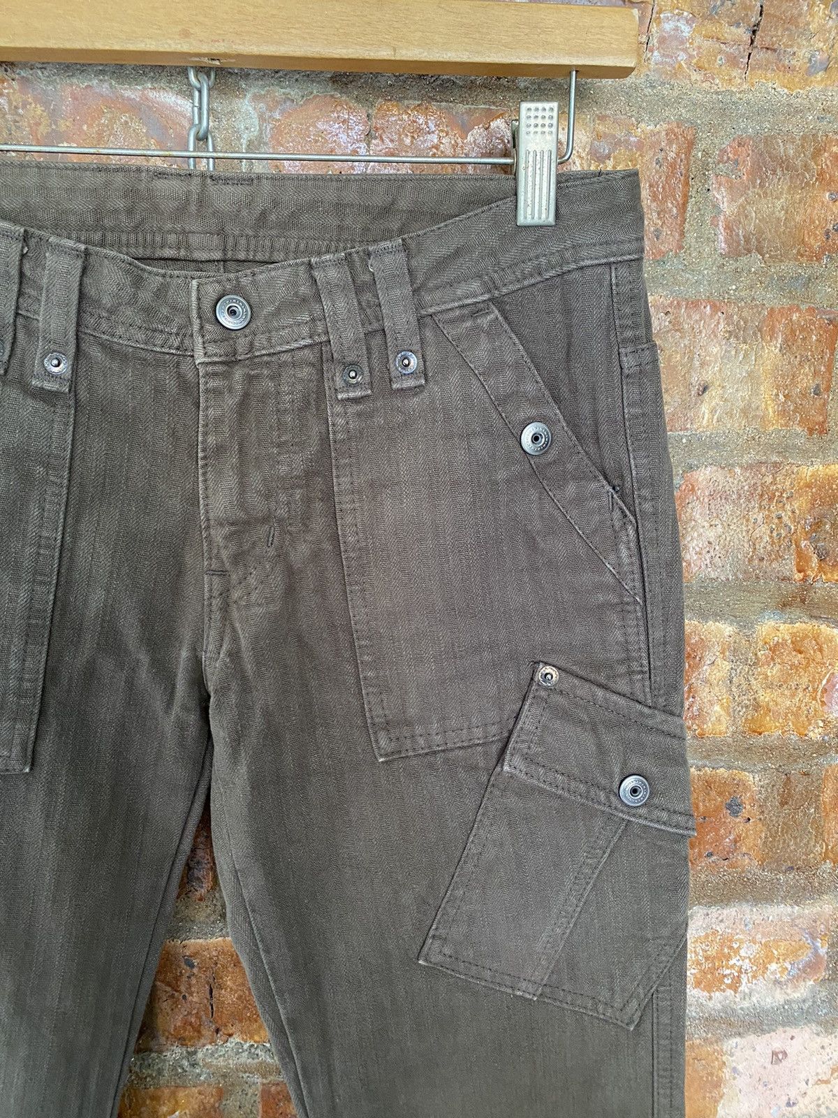 Japanese Brand × PPFM × Tornado Mart ET BOITE Japan Flare Herringbone slank pocket cargos Size US 30 / EU 46 - 5 Thumbnail