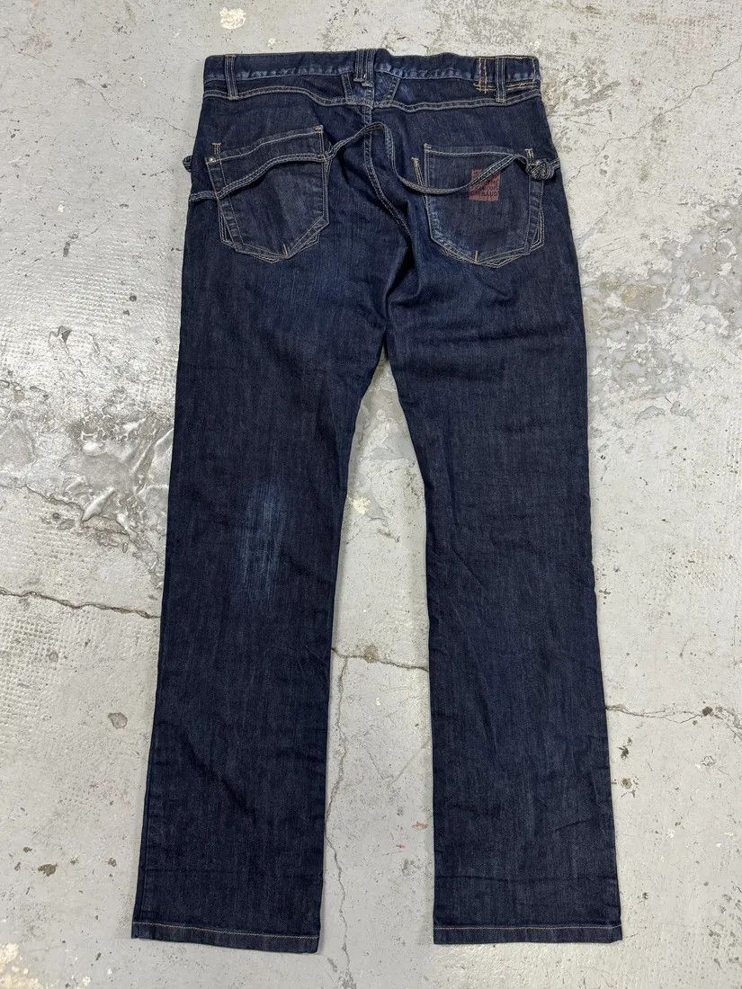 Designer × Marithe + Francois Girbaud × Vintage 2000s Marithé + François Girbaud Navy Brut Denim Jeans Size US 32 / EU 48 - 2 Thumbnail