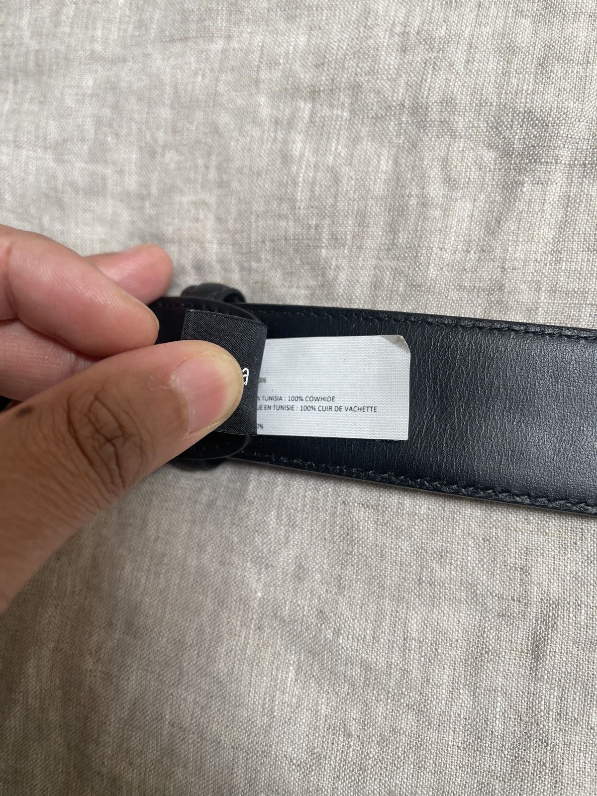 GR-Uniforma GR-Uniforma Black Leather Embossed Belt | Gosha Rubchinskiy Size ONE SIZE - 7 Thumbnail
