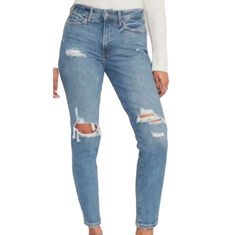 Old Navy Old Navy Womens Blue High Rise O G Straight Jeans 12 Size 34" / US 12 / IT 48 - 1 Thumbnail