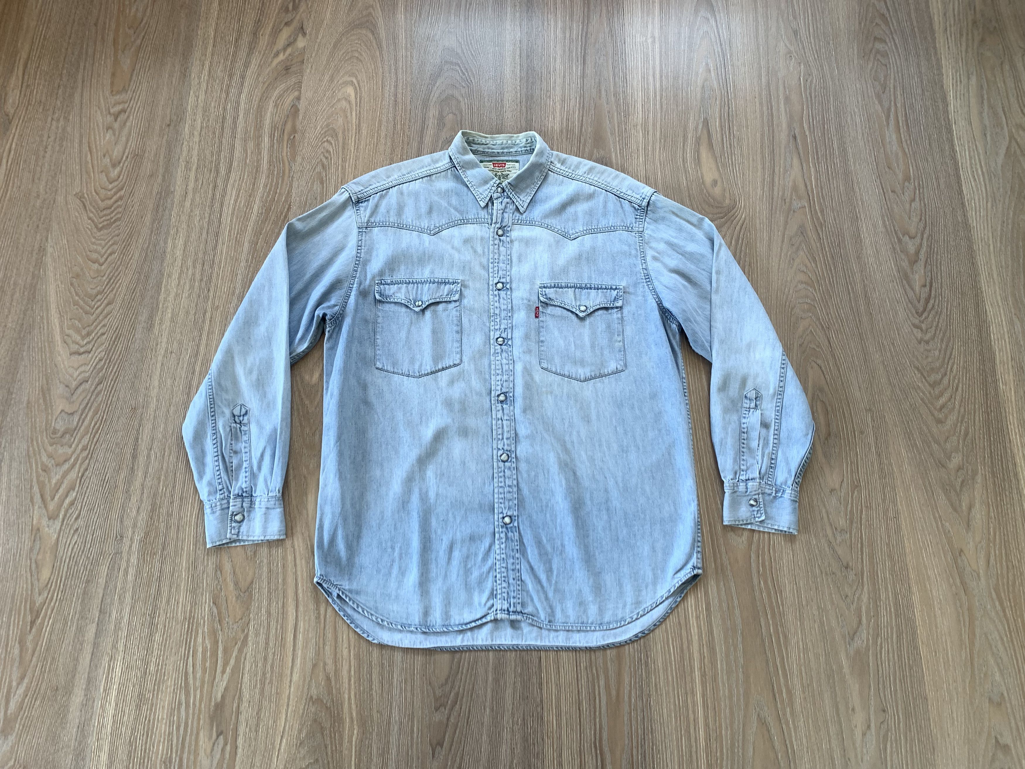 Levi's Men’s Levi’s Light Blue Vintage Western Denim Shirt Size US L / EU 52-54 / 3 - 1 Thumbnail