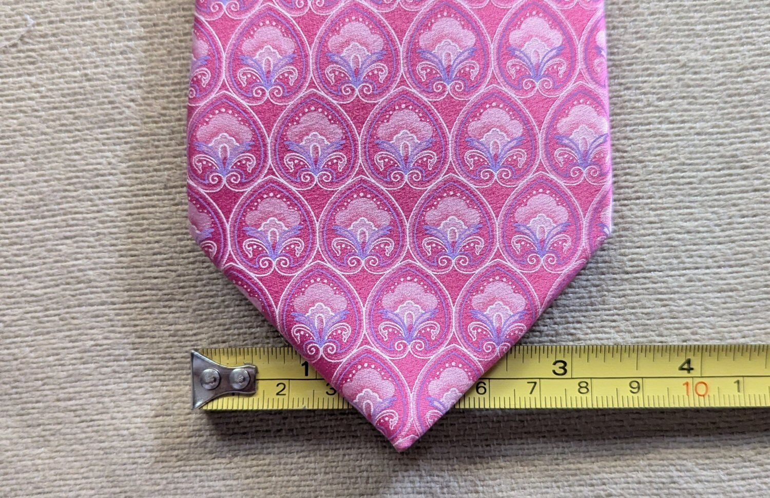 Valentino Valentino Pink Patterned Silk Tie (NWT) Size ONE SIZE - 9 Thumbnail