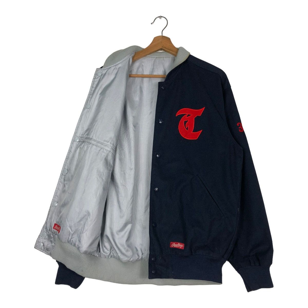 Japanese Brand 🔥VINTAGE BOMBER JACKET RAWLINGS JAPAN BIG LOGO Size US L / EU 52-54 / 3 - 11 Thumbnail