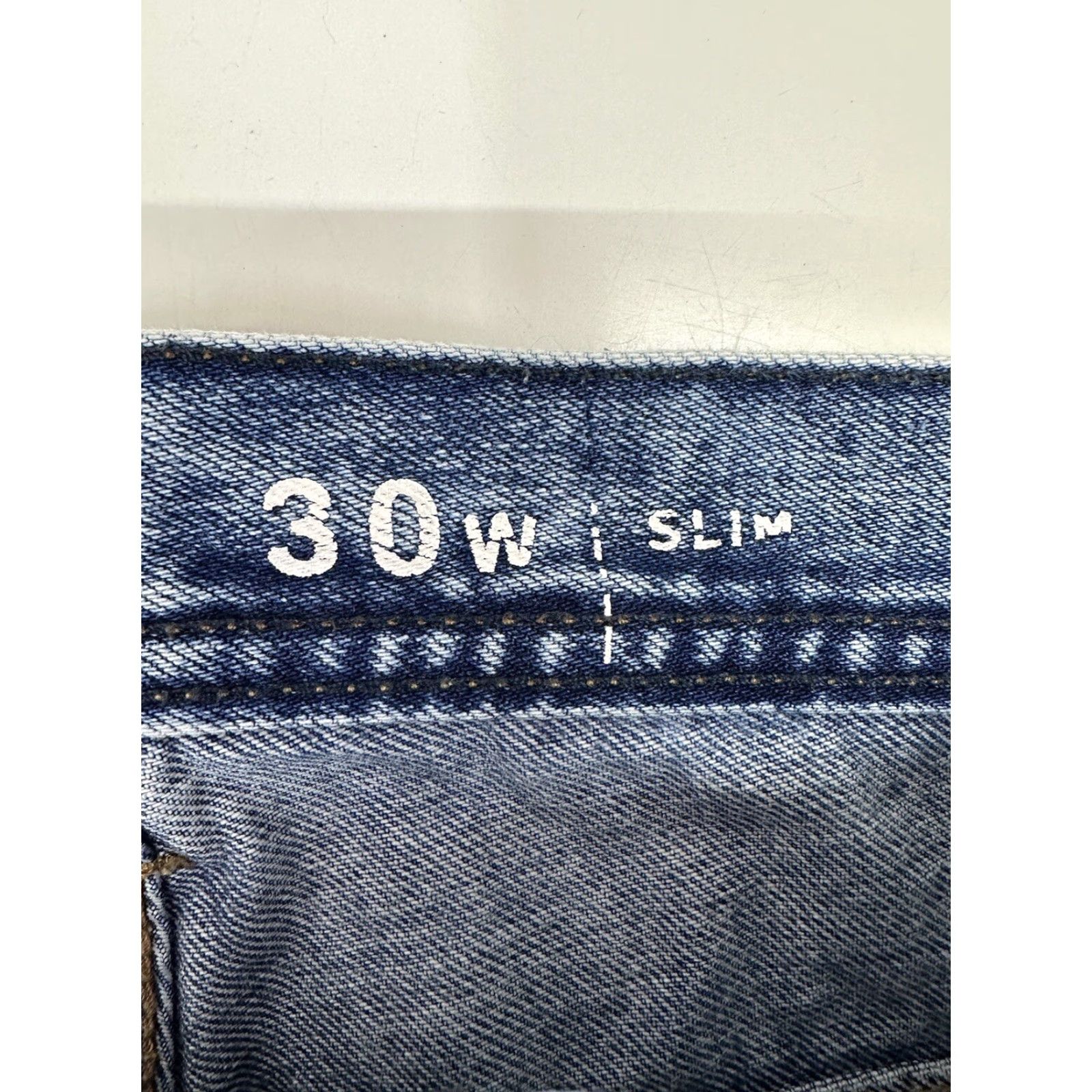 Denime Ninth Hall Captain Mens Jeans Shorts Size 30 Slim Scribbles Denim Bermuda Casual 5-Pocket Zip Button Logo Zipper Blue Cotton Flat Front Slim Sit Mens Size US 30 / EU 46 - 3 Thumbnail