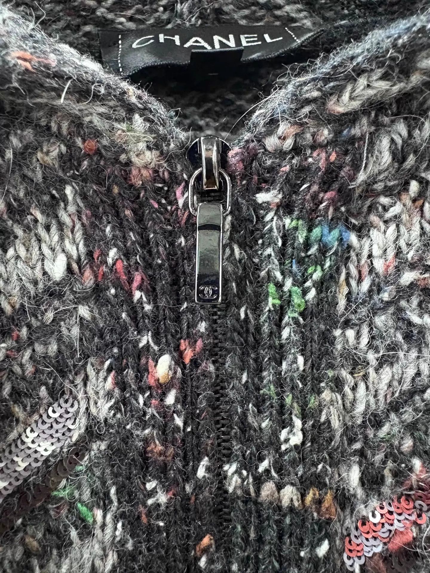 Chanel Chanel Sequin Knit Hoodie Jacket Oversized 34 Size XS / US 0-2 / IT 36-38 - 3 Thumbnail