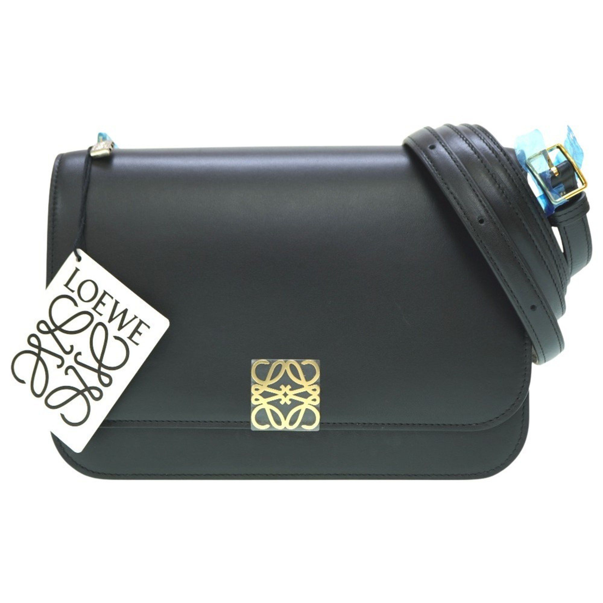 image of Loewe Goya Bag Shoulder Silk Calf Black 0069Loewe, Women's