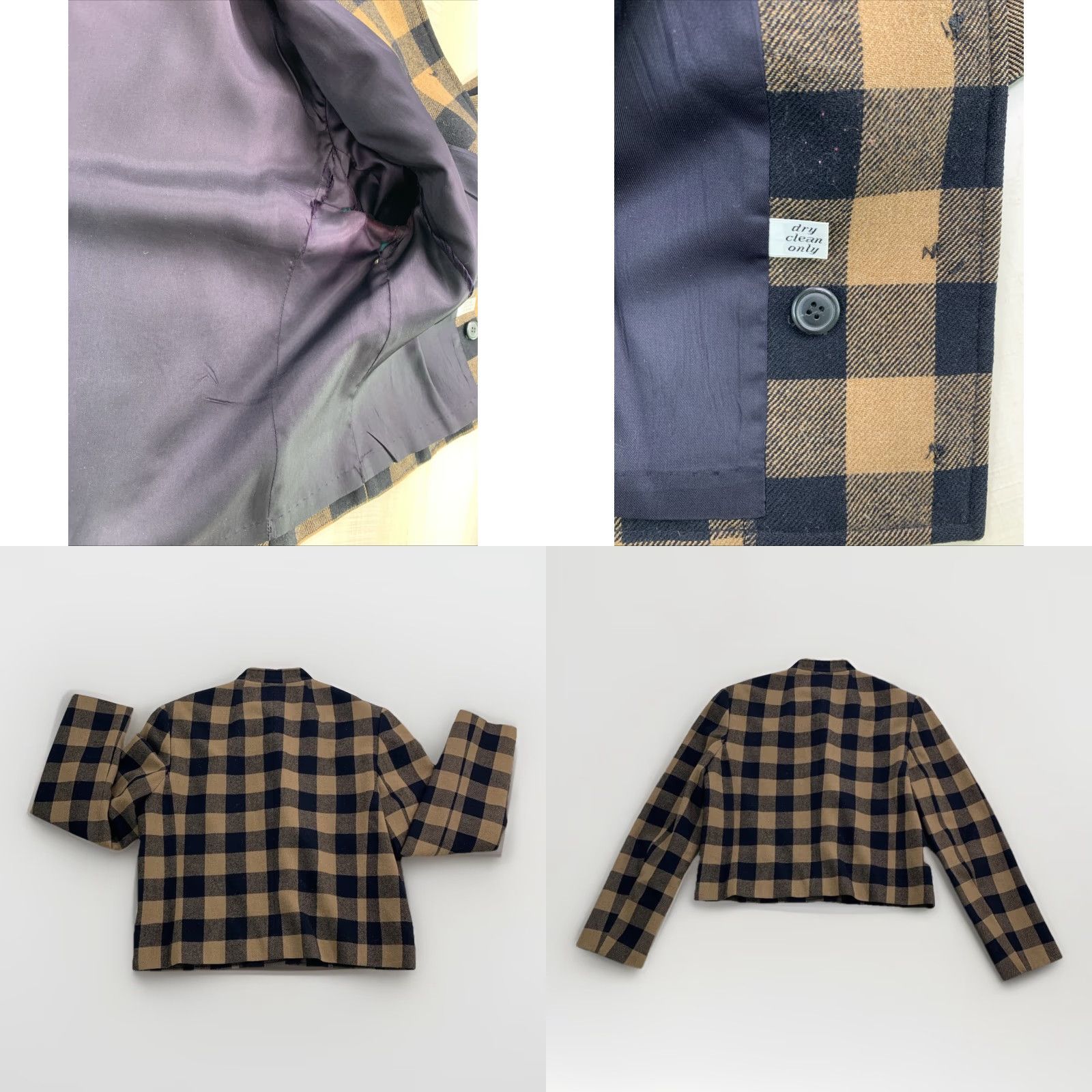 Pendleton VINTAGE Pendleton Blazer Jacket Women Small Brown Black Wool Buffalo Plaid USA Made 50s 60s Preppy Casual Button Pocket Lining Polyester Size S / US 4 / IT 40 - 8 Thumbnail