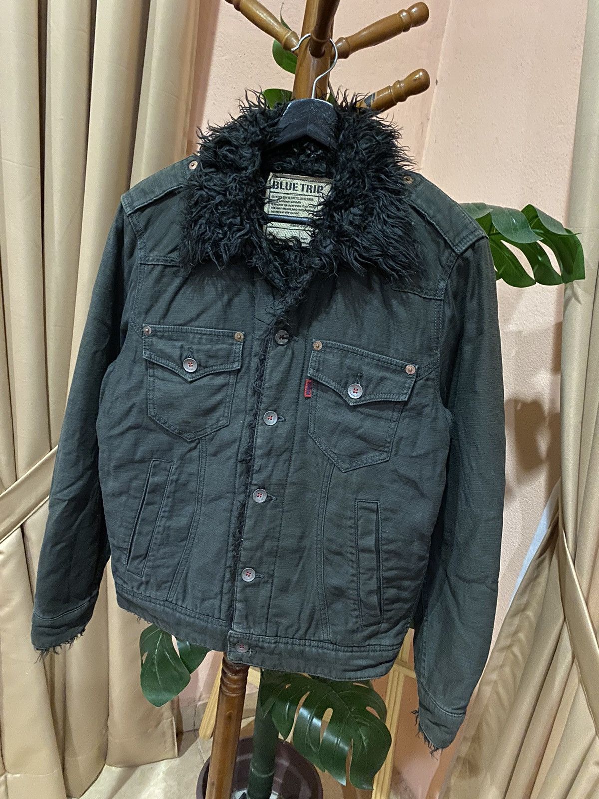 Edwin VINTAGE EDWIN 503 BLUE TRIP FUR LINING JACKET Size US L / EU 52-54 / 3 - 4 Thumbnail