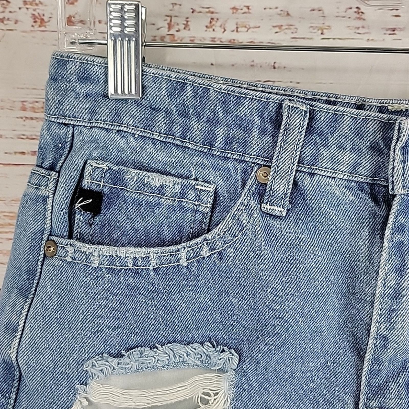 Other Light Wash Distressed Denim Cut Off Shorts Size 25 Size 25" / US 0 / IT 36 - 4 Thumbnail