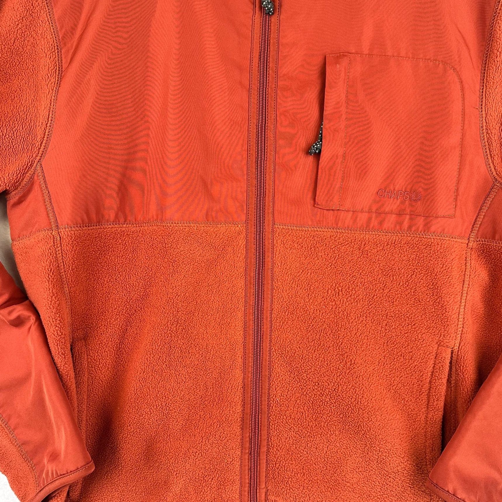 Chaps Chaps Jacket Mens M Orange Full Zip Fleece Lined Outdoor Polyester Pocket Windbreaker Size US M / EU 48-50 / 2 - 4 Thumbnail