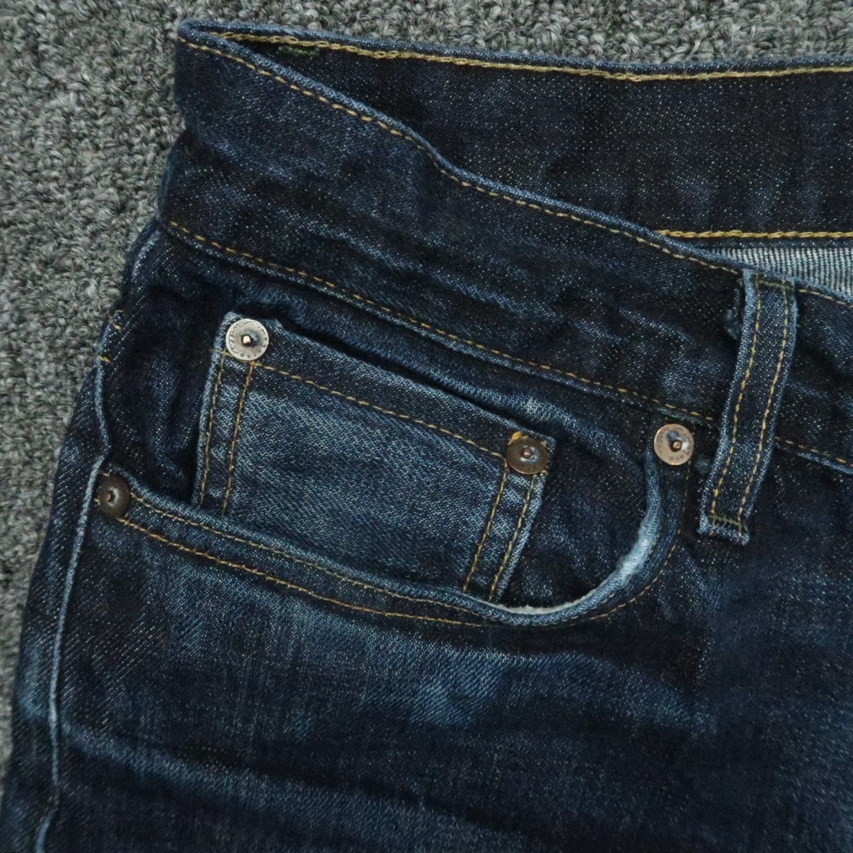 Imogene + Willie Imogene And Willie Barton Jeans Slim Straight 5-Pocket Denim Mens 29x29 Blue XS? Size US 29 - 3 Thumbnail