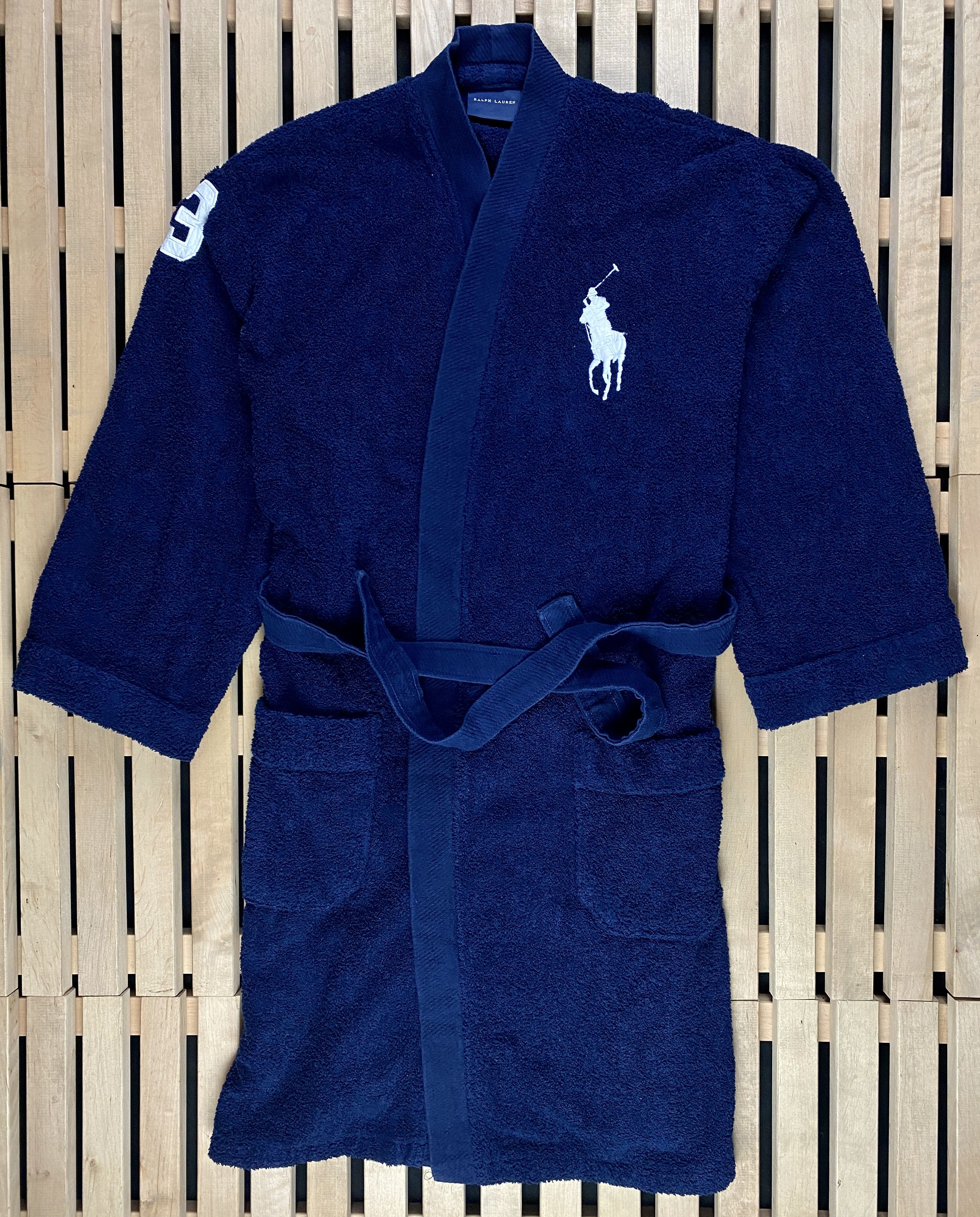 Polo Ralph Lauren × Ralph Lauren Mens Vintage Bathrobe Polo Ralph Lauren Size M Cotton Size 44R - 1 Thumbnail