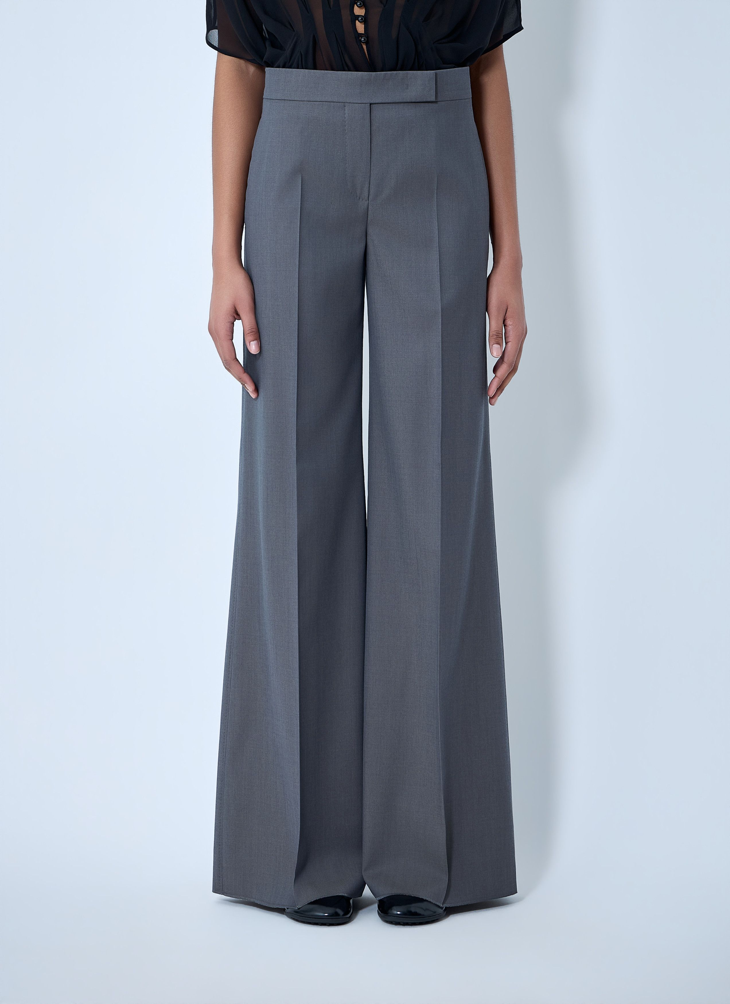 Max Mara Wide-Leg Tailored Trousers Size 28" / US 6 / IT 42 - 1 Thumbnail