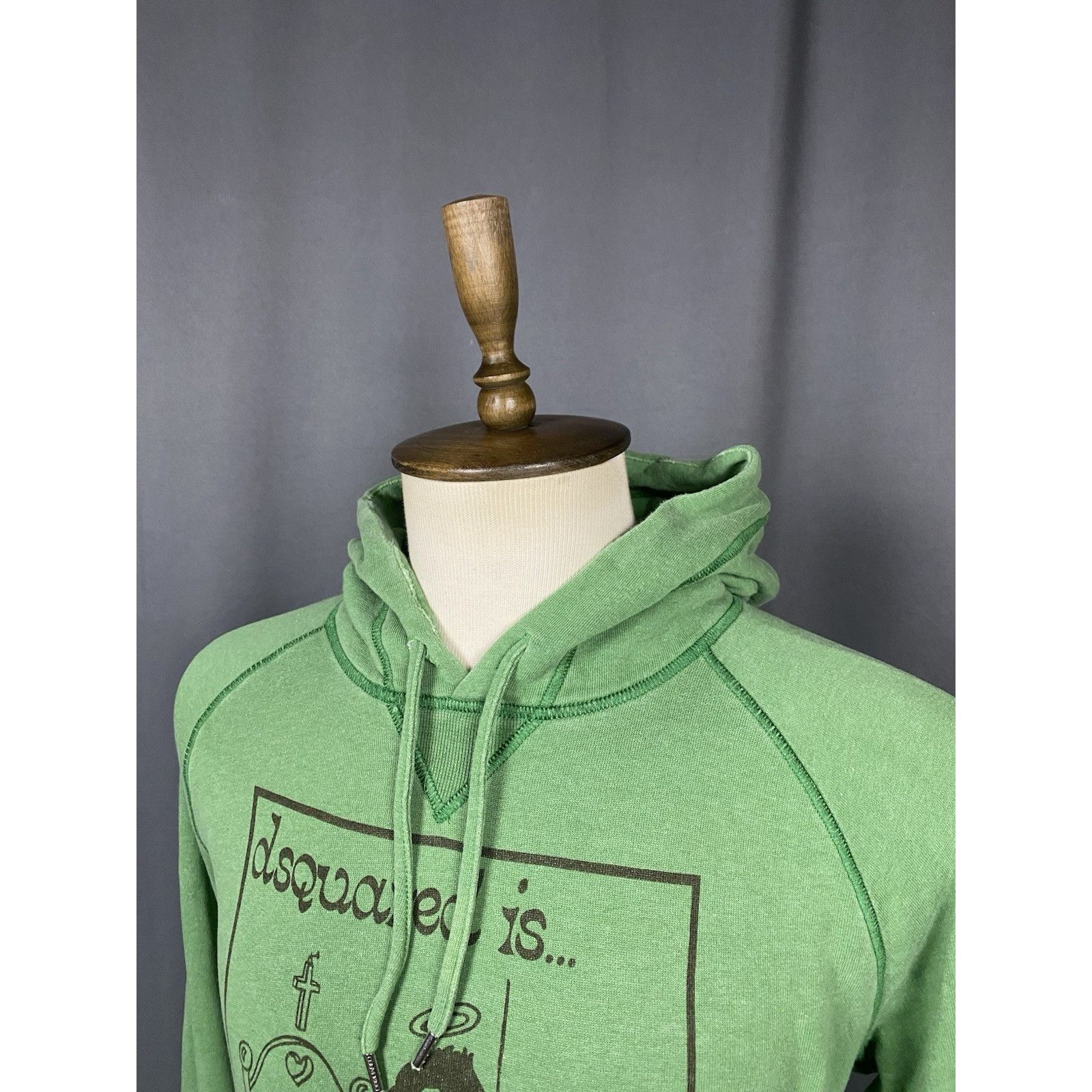 Dsquared2 Dsquared2 Giving Thanks 2000s Men's Green Distressed Hoodie Size US M / EU 48-50 / 2 - 5 Thumbnail