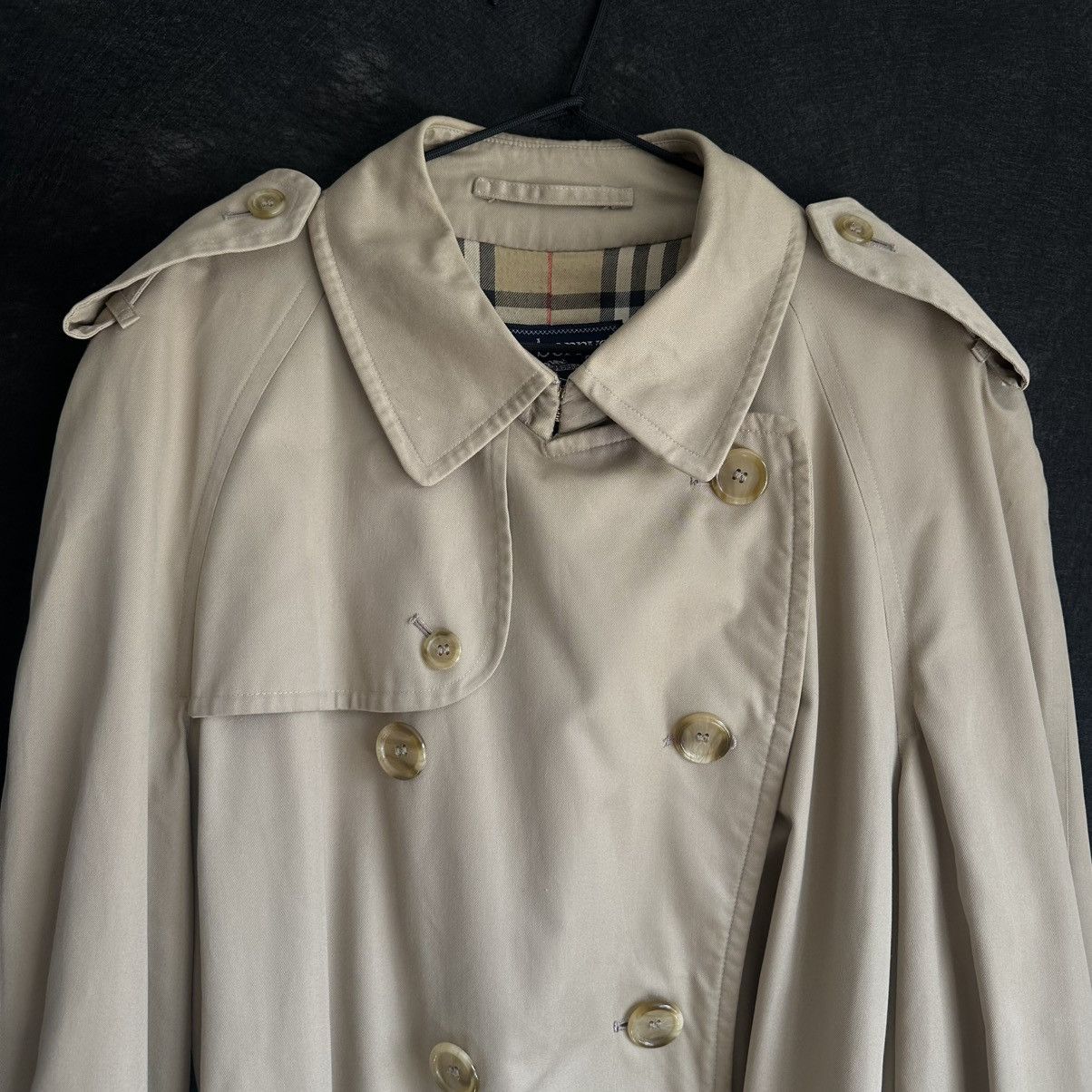 Burberry 90s Burberrys Coat Trench Beige Size L / US 10 / IT 46 - 2 Thumbnail