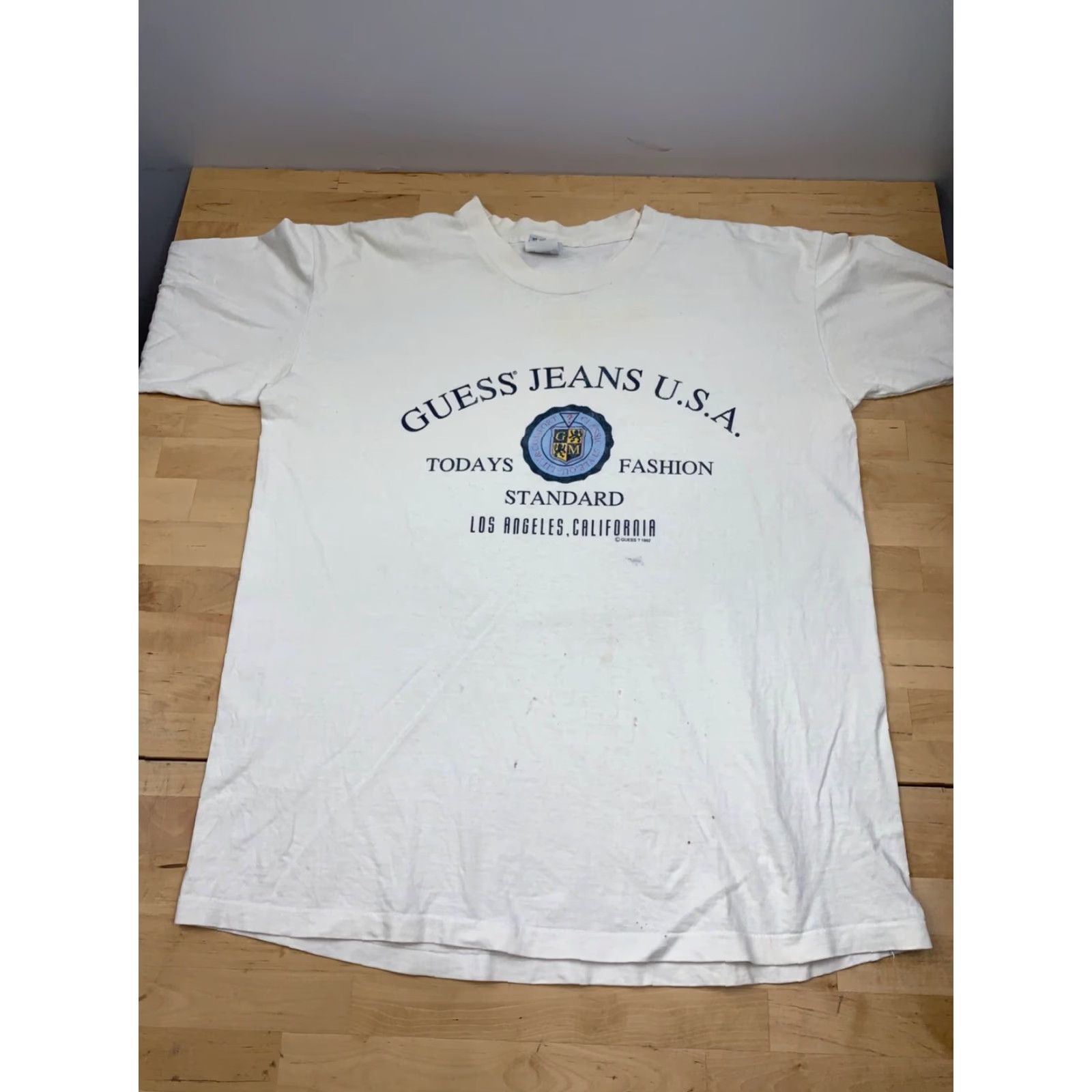 Guess Womens Vintage 90s Guess White Shirt 3/4 Sleeve Logo Made in USA XL Shirt Womens Size XL / US 12-14 / IT 48-50 - 3 Thumbnail