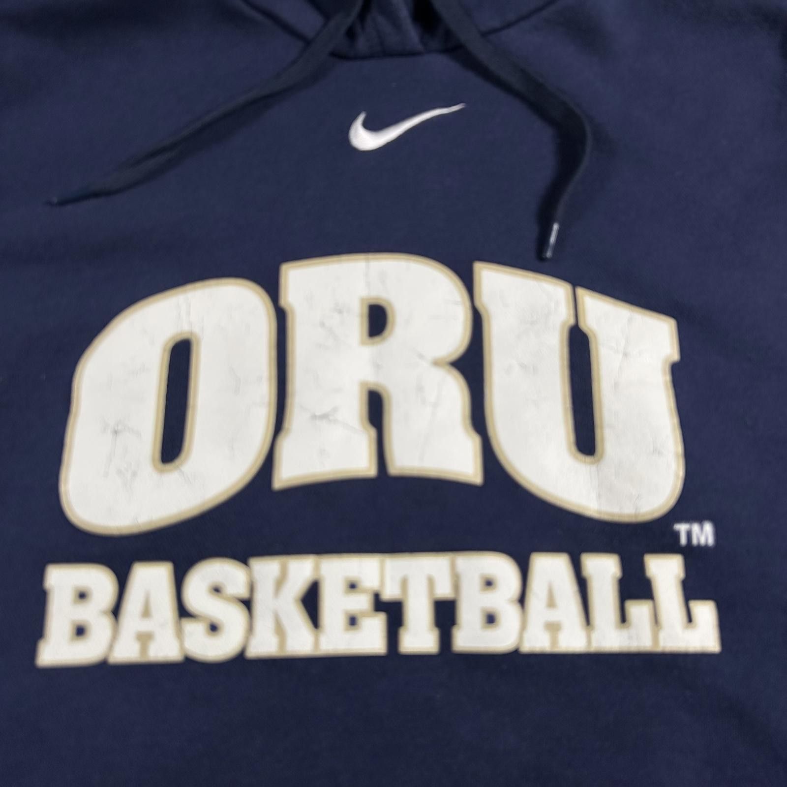 Nike Nike Men's Navy Blue ORU Basketball center swoosh Hoodie Size US S / EU 44-46 / 1 - 2 Thumbnail
