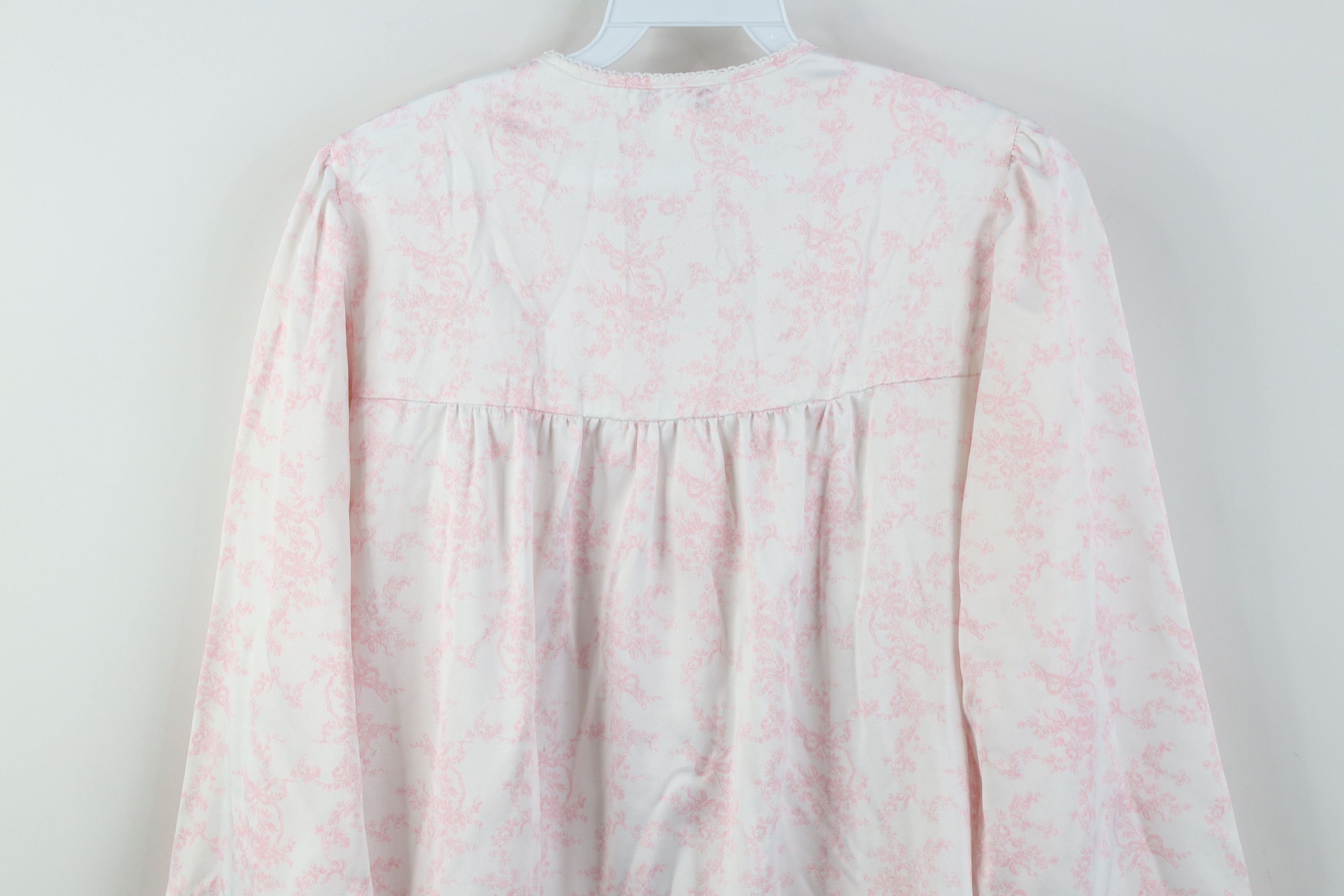 Vintage Vintage 90s Miss Elaine Flower Lace Night Gown Sleep Shirt Size S / US 4 / IT 40 - 14 Thumbnail