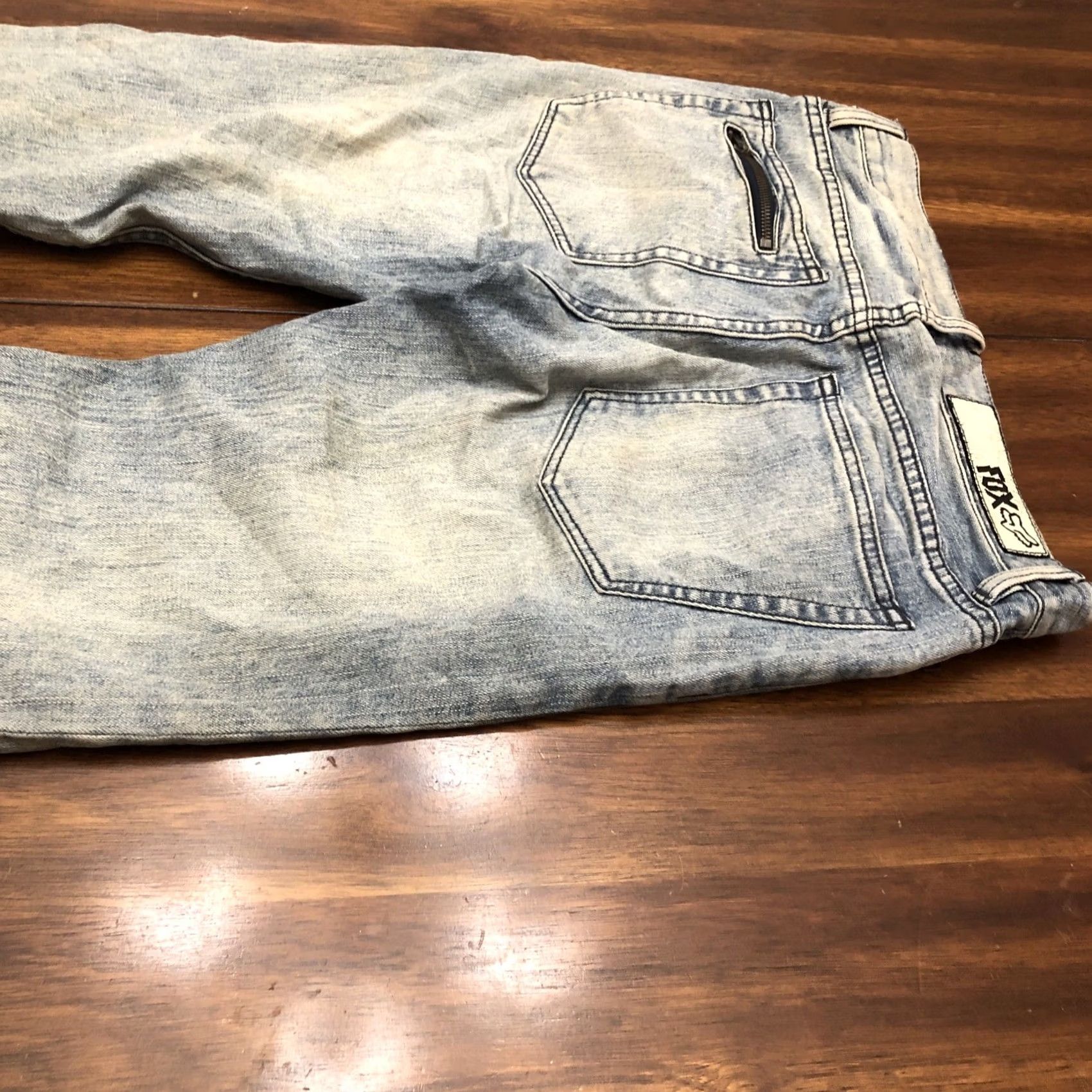 Fox Racing Fox Denim Jeans Regular Straight Leg 30x30 Blue Light Wash Fox Racing Mens Womens Size 30" / US 8 / IT 44 - 6 Thumbnail