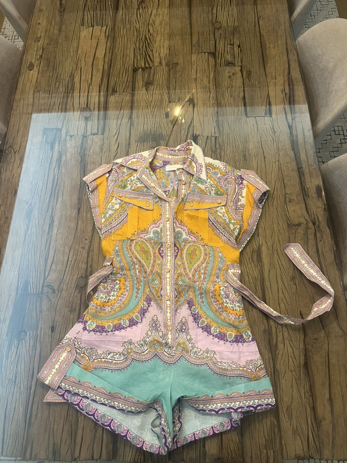 Zimmermann Zimmermann Halcyon Paisley Playsuit Size 28" / US 6 / IT 42 - 1 Preview