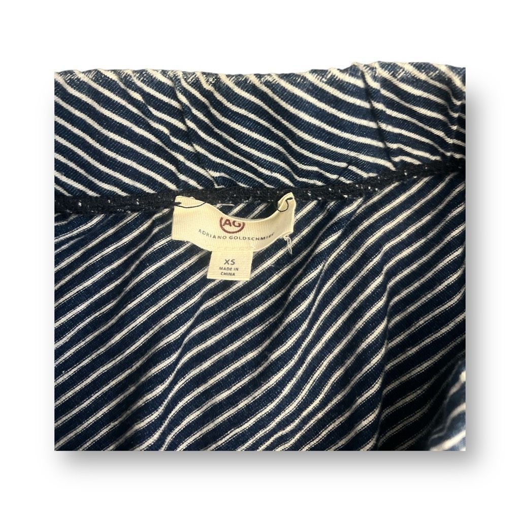AG Adriano Goldschmied AG Adriano Goldschmied Flared Striped Distressed Skirt Size Size 26" / US 2 / IT 38 - 3 Thumbnail